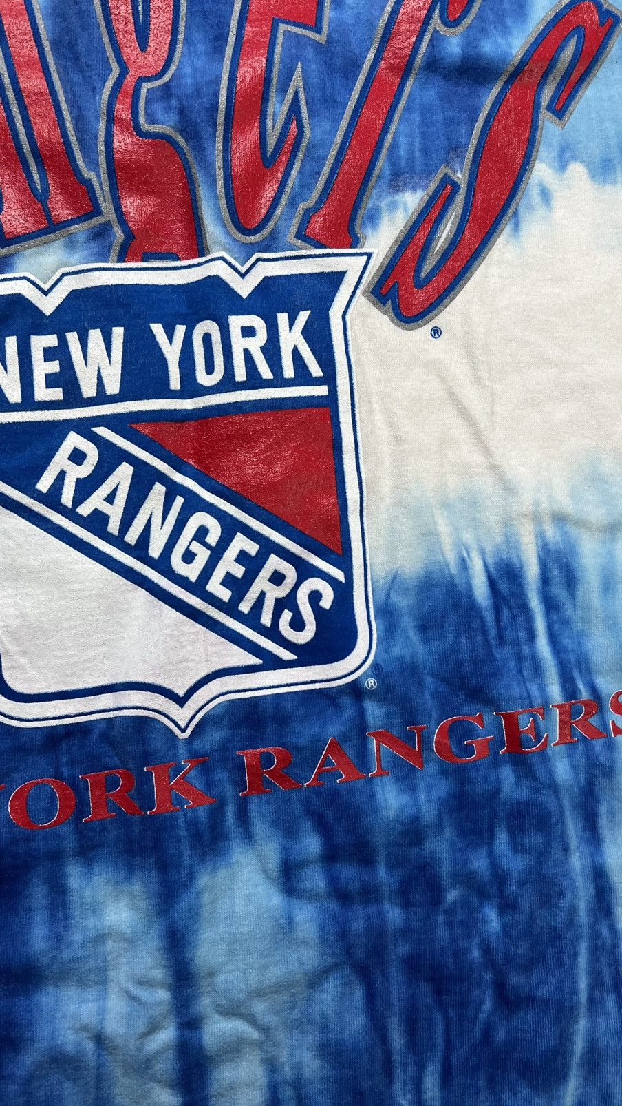 Tultex 90’s New York Rangers NHL tie die dyed vintage t shirt Size US XL / EU 56 / 4 - 5 Thumbnail
