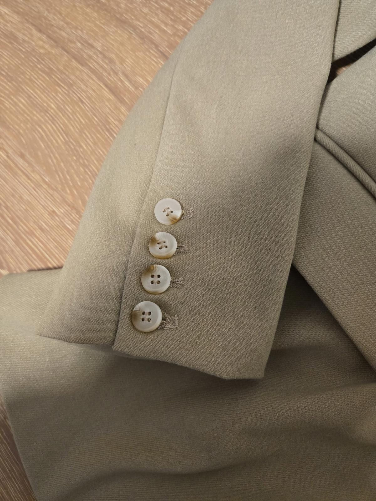 Other NWT Khaki Light Green Blazer with Shoulder Pads Size XS / US 0-2 / IT 36-38 - 3 Thumbnail
