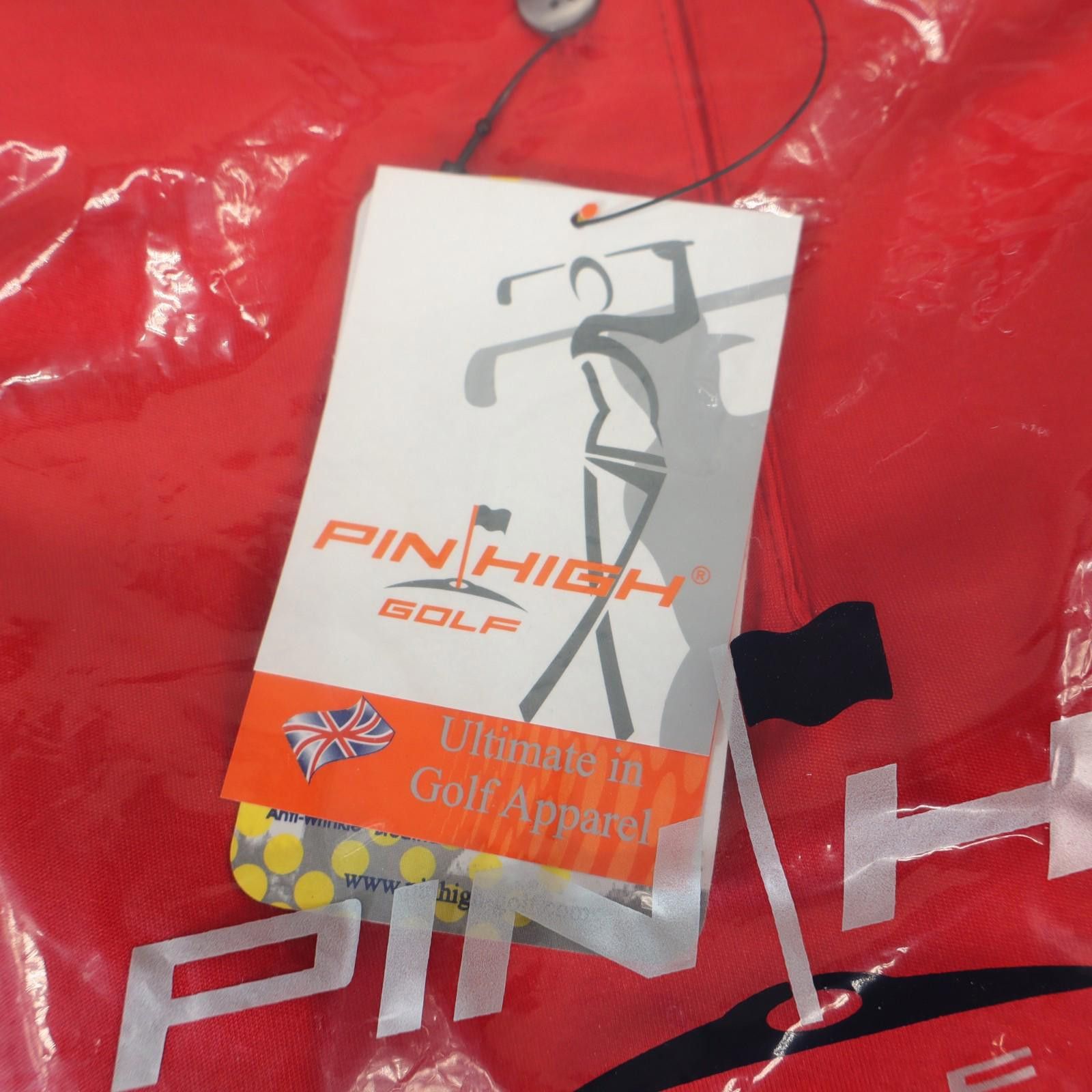 Other Pin High Swing High Tech Golf Polo Red Men's Large NEW NWT Size US L / EU 52-54 / 3 - 2 Thumbnail