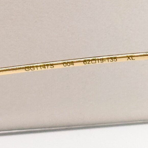 Gucci NEW GUCCI SUNGLASSES GG1147S 004 GOLD/BLUE WOMEN EYEWEAR Size ONE SIZE - 11 Thumbnail