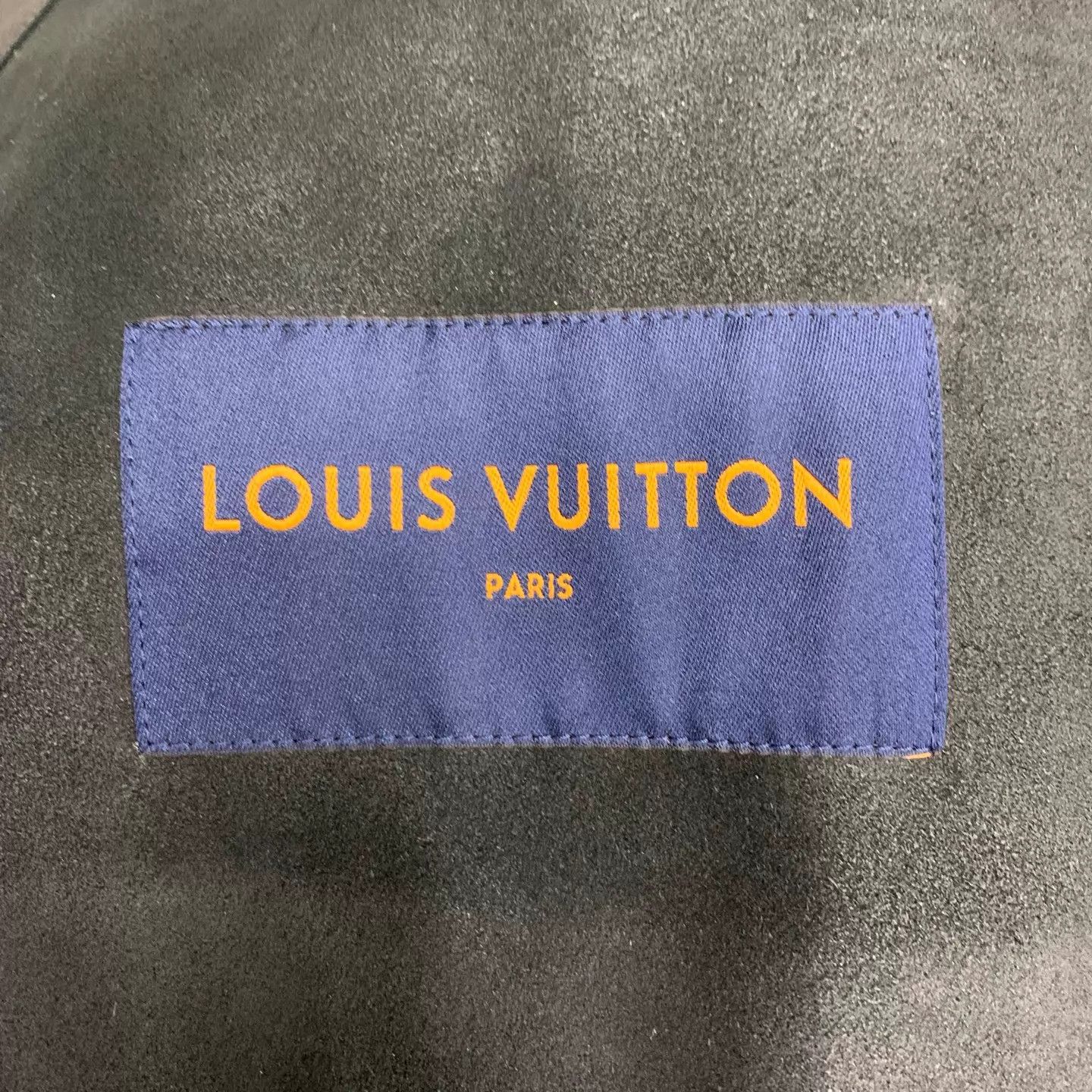 Louis Vuitton LV Black Back Large Logo Leather Jacket 48 95 New Size US M / EU 48-50 / 2 - 6 Thumbnail