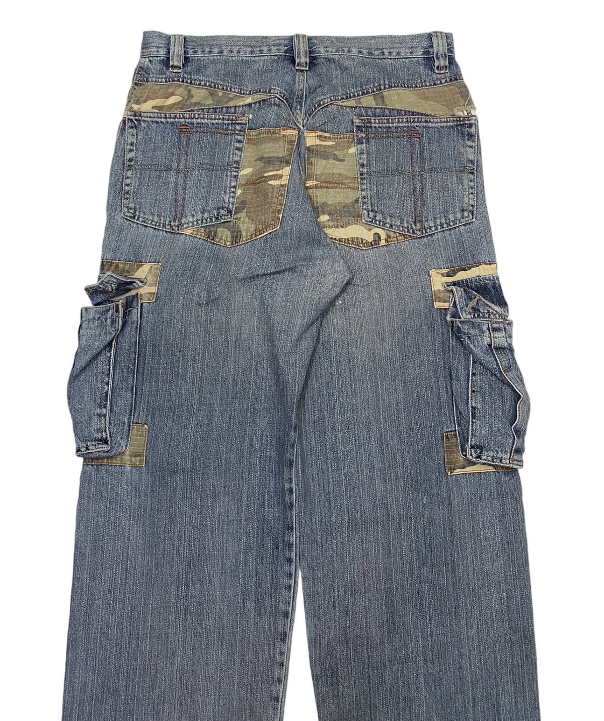 If Six Was Nine PJ’S SURF DISTRESSED DENIM BAGGY JEANS SKATEGANG STYLE Size US 33 - 6 Thumbnail