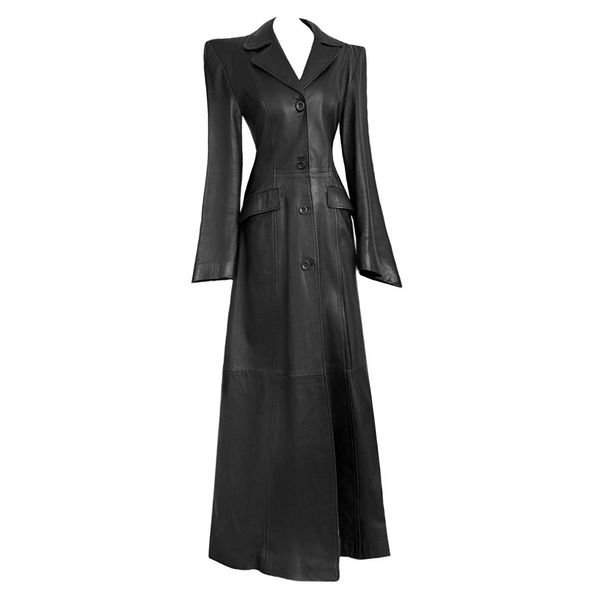 Vintage Iconic super long matrix leather coat Size M / US 6-8 / IT 42-44 - 2 Thumbnail