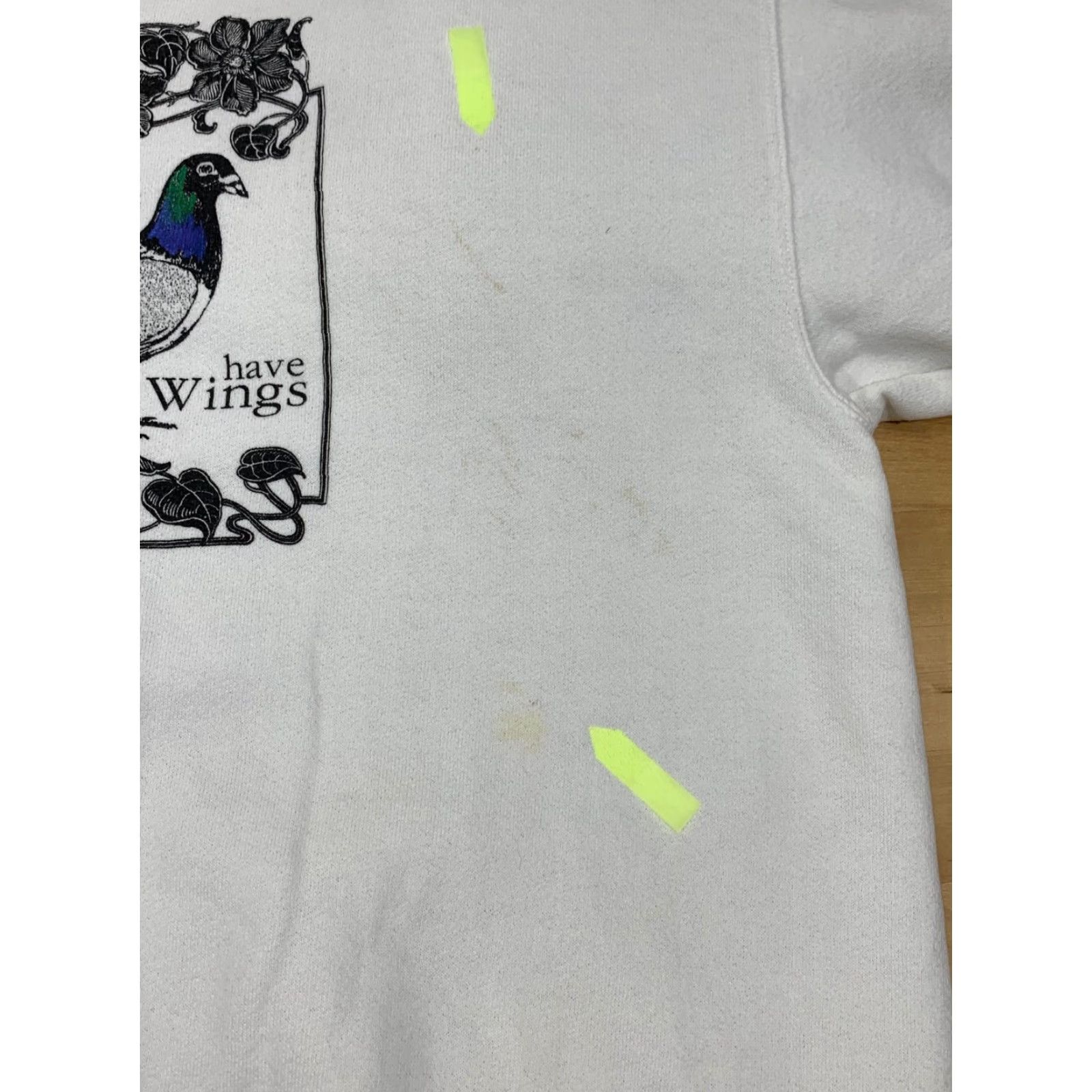 Vintage VINTAGE Oneita Sweater “My Favorite Things Has Wings” White Sweater L Cotton Blend 1990s Mens Womens Girls Boys? Size US L / EU 52-54 / 3 - 3 Thumbnail