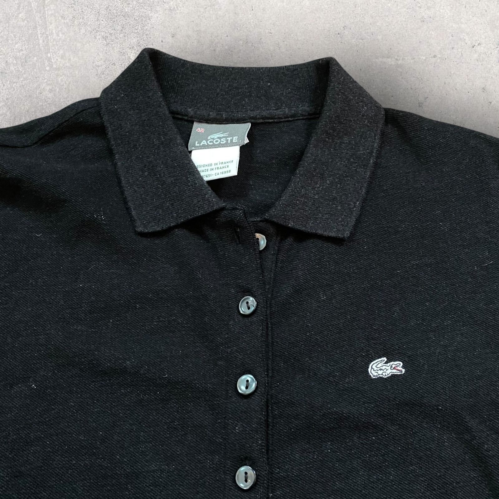 Lacoste × Vintage Vintage Lacoste Wool Blend Long Sleeve Button Up Size M / US 6-8 / IT 42-44 - 2 Thumbnail