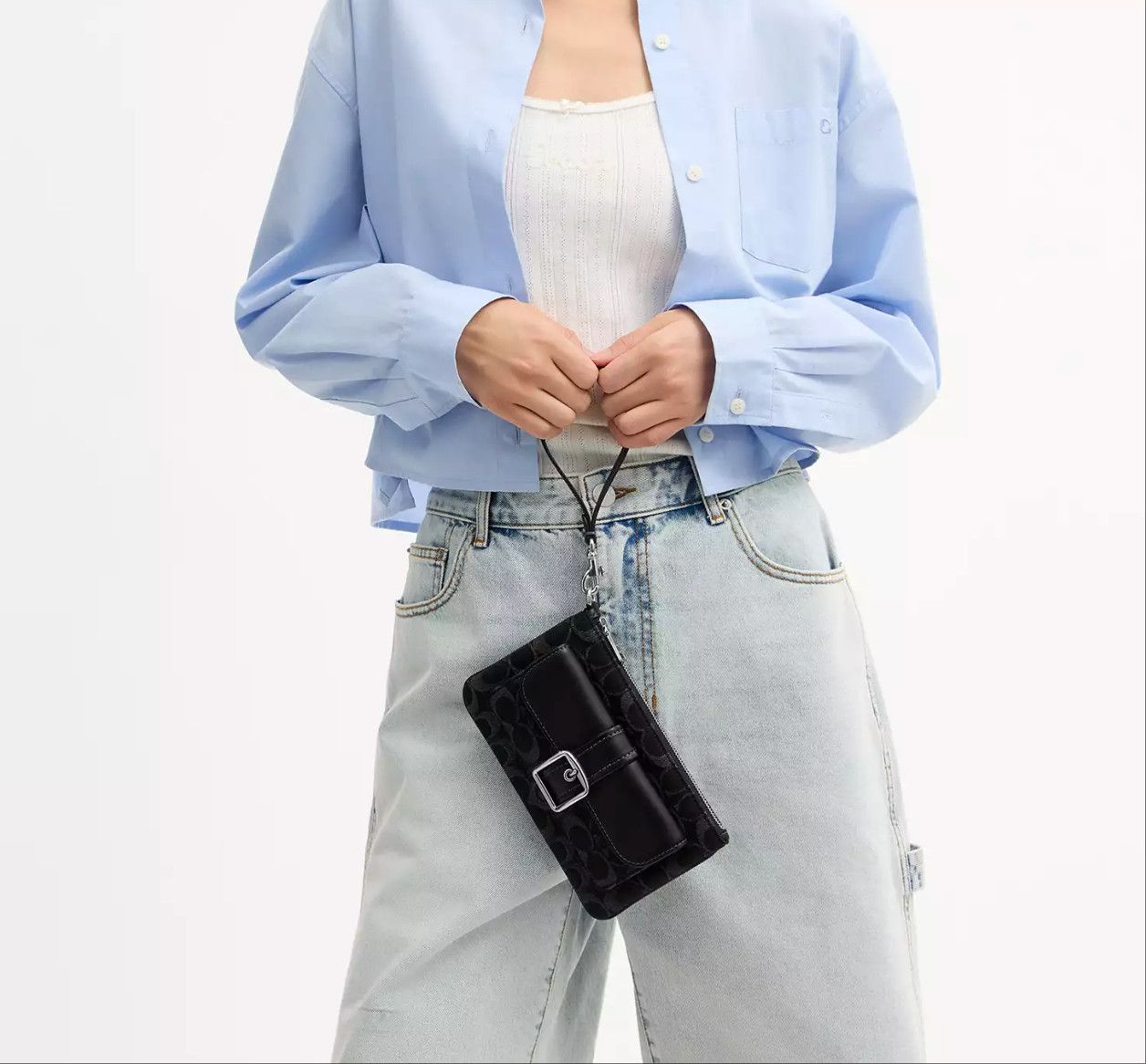 Coach Ashton Wristlet In Signature Denim CEF57 Size ONE SIZE - 8 Thumbnail