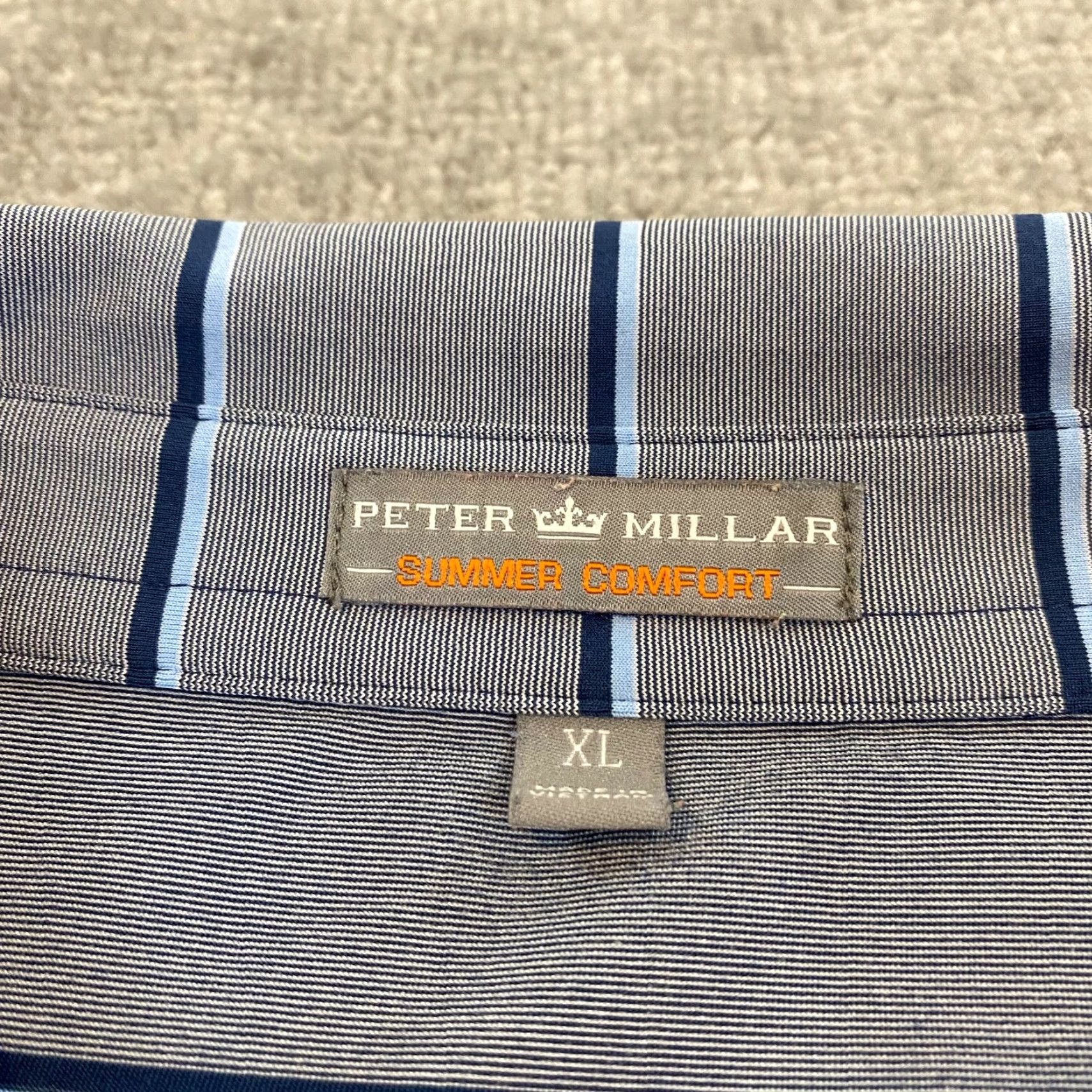 Peter Millar Peter Millar Summer Comfort Polo Men Medium Gray Golf Shirt S/S Shirt Mens Golf Shirt Shirt Size US M / EU 48-50 / 2 - 4 Thumbnail