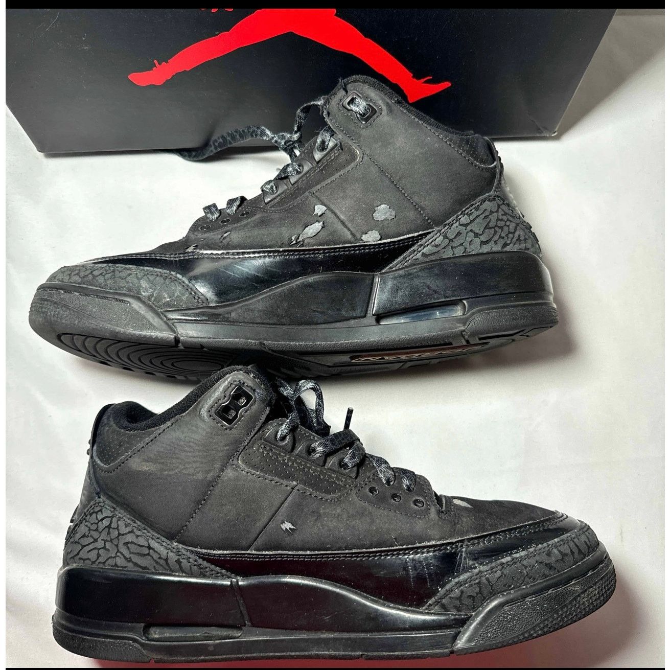 Jordan Brand × Nike Size 9 - Nike Air Jordan 3 Retro Black Cat 2025 Men's Shoes Size US 9 / EU 42 - 3 Thumbnail