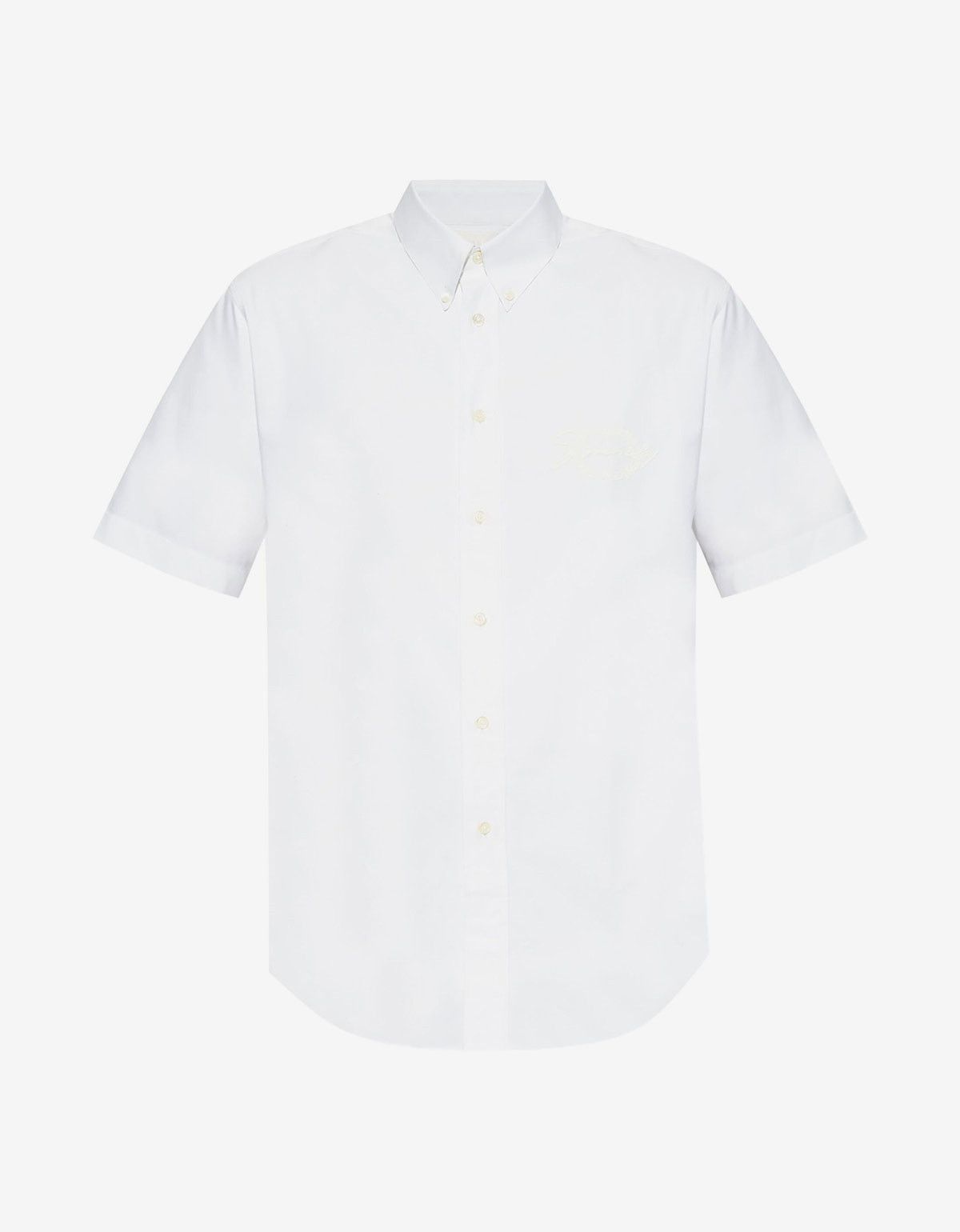 Givenchy Givenchy White Logo Short Sleeve Shirt Size US L / EU 52-54 / 3 - 1 Thumbnail
