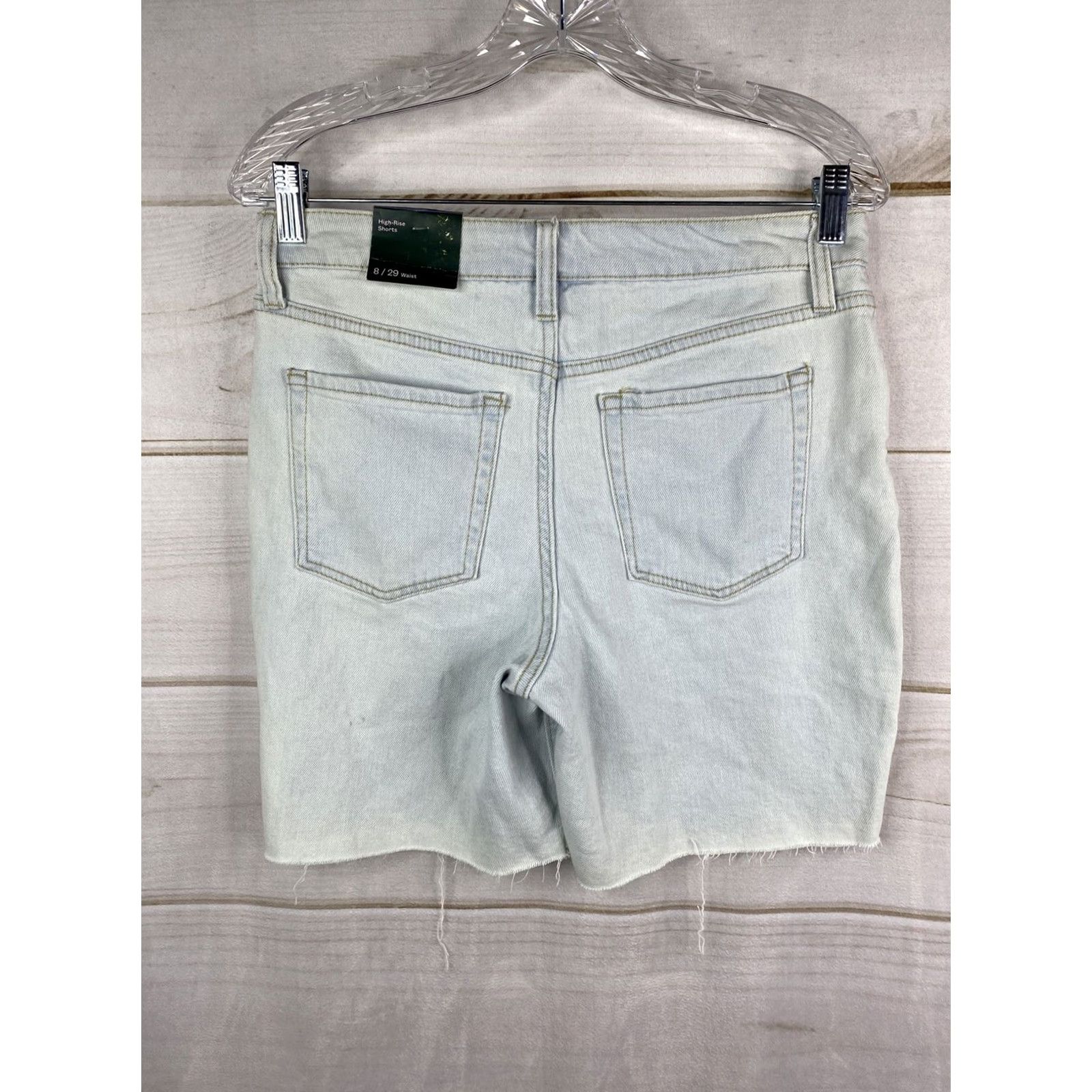 Vintage Wild Fable Shorts Womens 8 Denim High Rise 29 Light Wash NWT Blue 5-Pocket Casual Cut-Off Shorts Womens Size 30" / US 8 / IT 44 - 4 Thumbnail