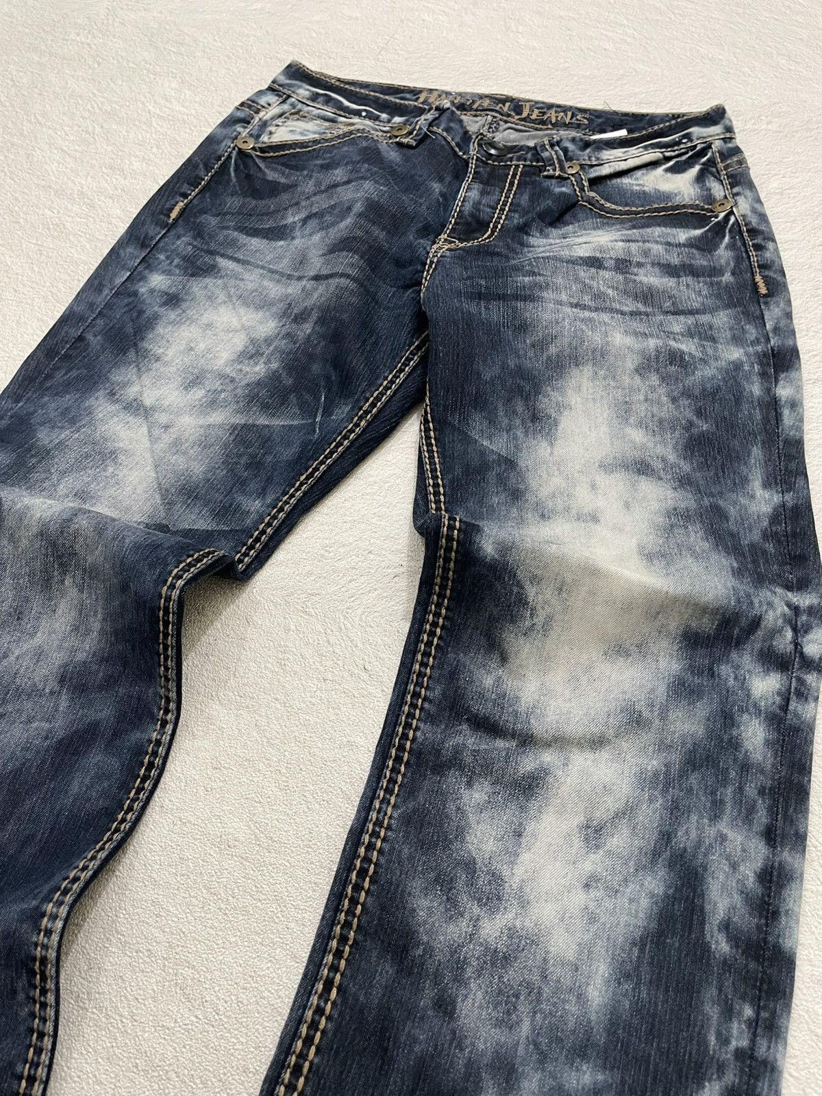 Hysteric Glamour 2000s Vintage Acid Washed Hangten Fading Denim Y2K Size US 29 - 2 Thumbnail