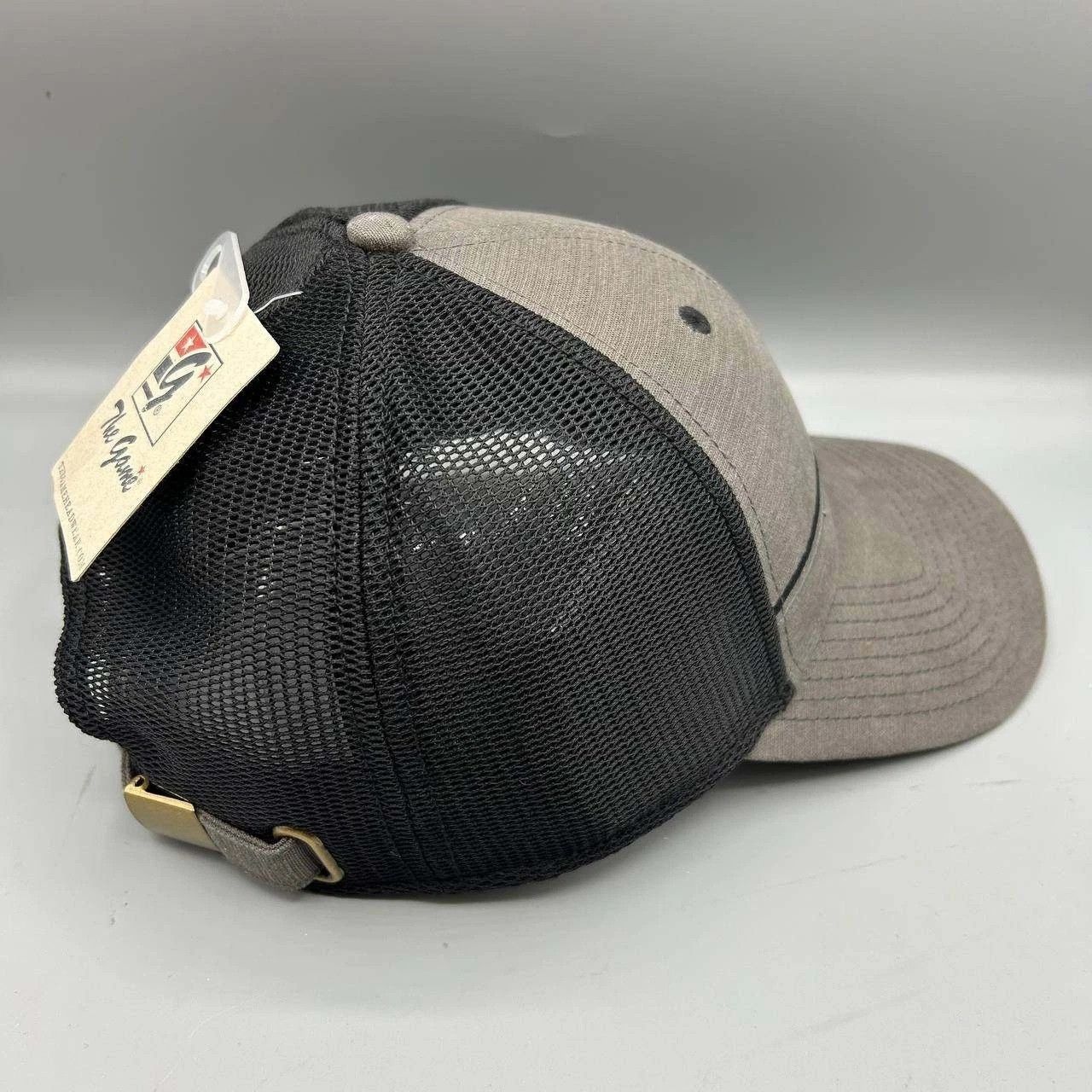 The Game Montauk Long Island Trucker Hat Men Gray Black Strap Back Size ONE SIZE - 6 Thumbnail