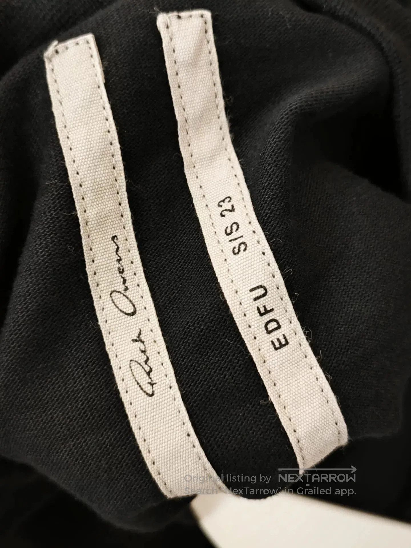 Rick Owens Rick Owens SS23 Black Rolled Cuff Tee. Size US S / EU 44-46 / 1 - 3 Thumbnail