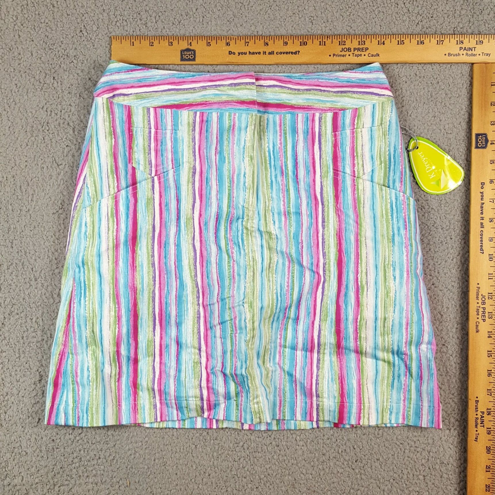 Vintage VINTAGE Women's Cotton Striped High Waist Skort Size 8 Athletic Tennis Golf Skirt 90s Y2K Size 30" / US 8 / IT 44 - 7 Thumbnail