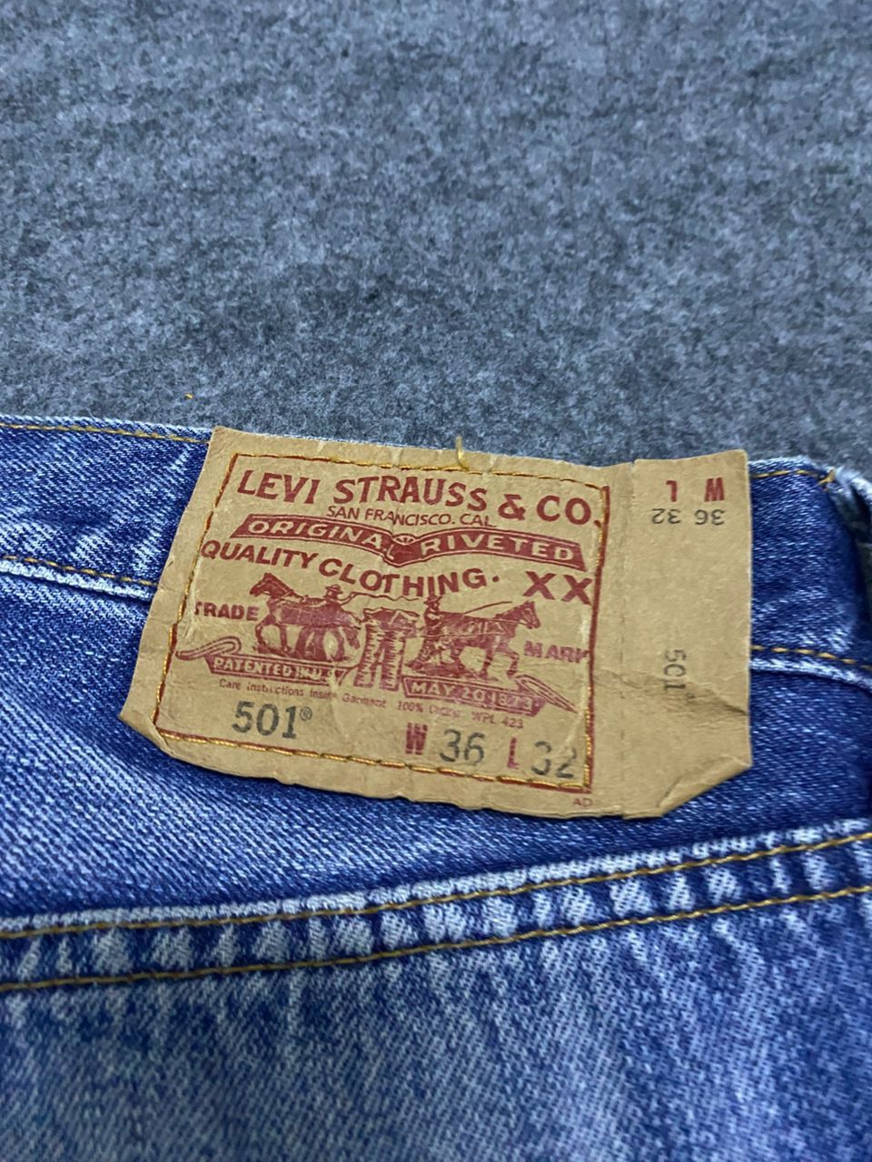Levi's 💥Best Offer💥Vintage Levis 501 Wokers Distressed Denim Size US 36 / EU 52 - 9 Thumbnail