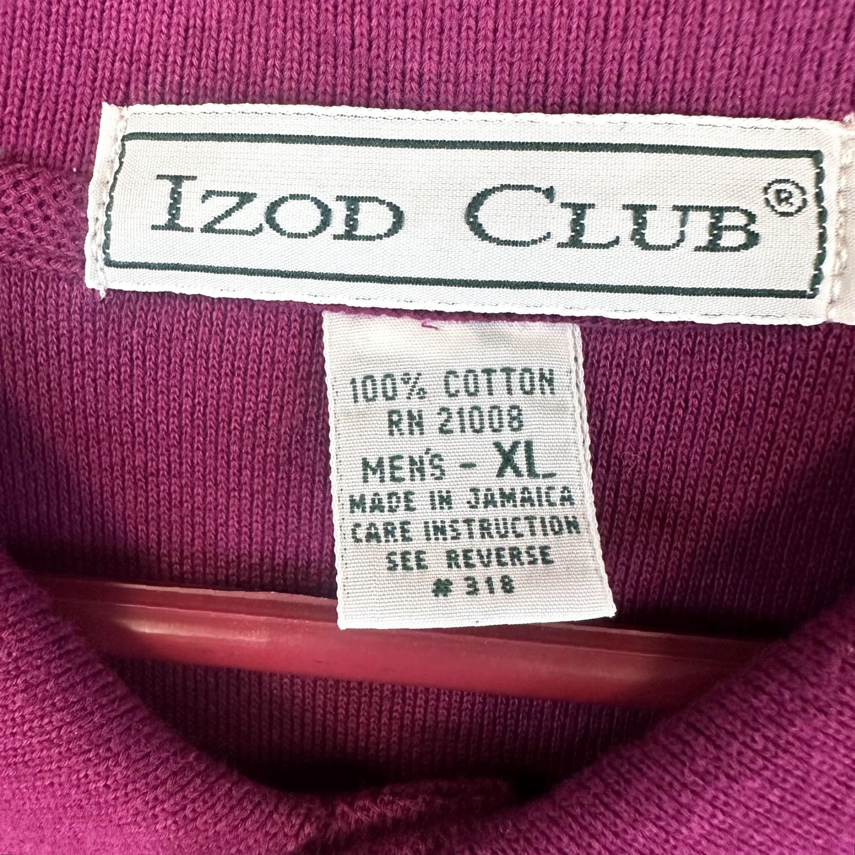 Izod VINTAGE Izod Club Polo Shirt Mens XL Burgundy The Club Seabrook Island Embroidered Golf Size US XL / EU 56 / 4 - 6 Thumbnail