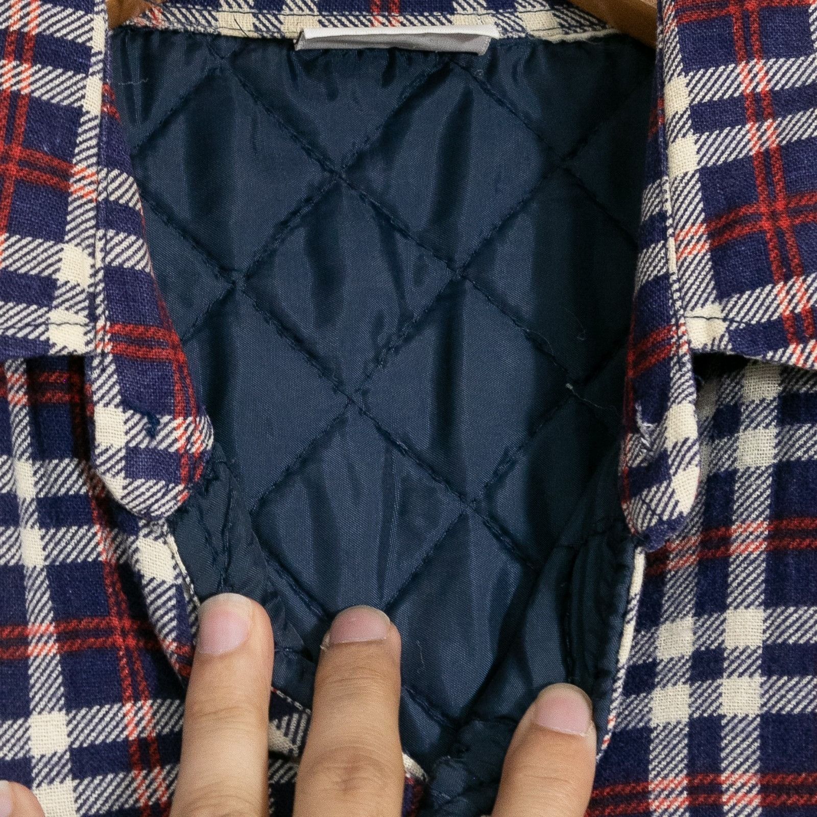 Vintage Vintage 90s Plaid Flannel Quilted Liner Button Up Shirt XL Size US XL / EU 56 / 4 - 4 Thumbnail
