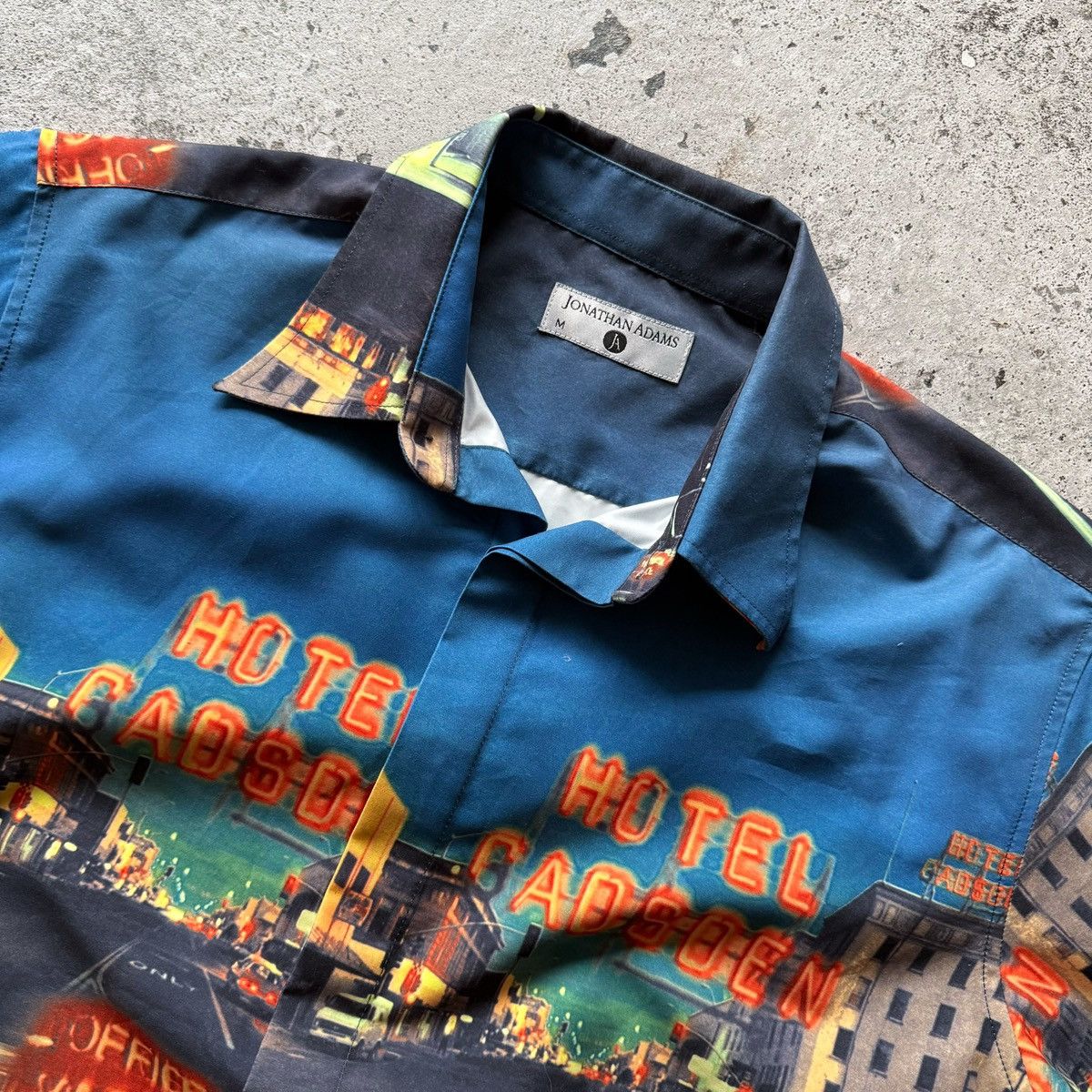 Other Jonathan Adams Mens Printed Motel Movie SS Button Up Shirt Size US M / EU 48-50 / 2 - 3 Thumbnail