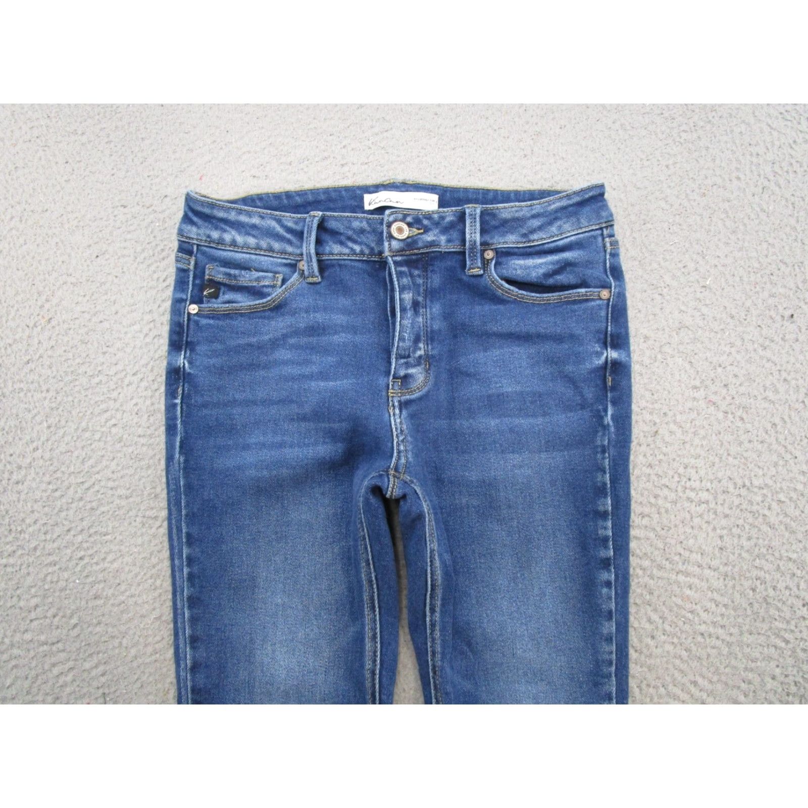 Vintage Kancan fot Maurices Jeans Button Fly Blue Stretch Denim Skinny Women's Size 28 Size 28" / US 6 / IT 42 - 3 Thumbnail