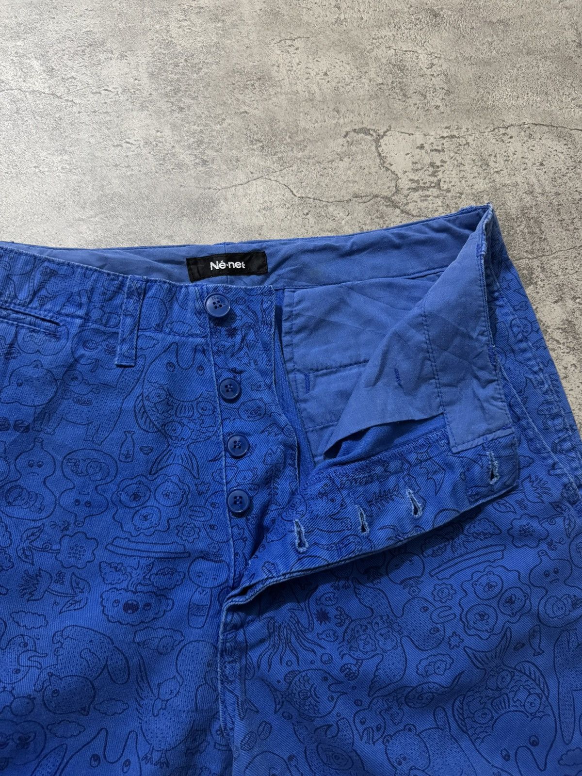 Ne-Net VINTAGE NE-NET ISSEY MIYAKE FULLPRINTED PANTS Size US 32 / EU 48 - 4 Thumbnail