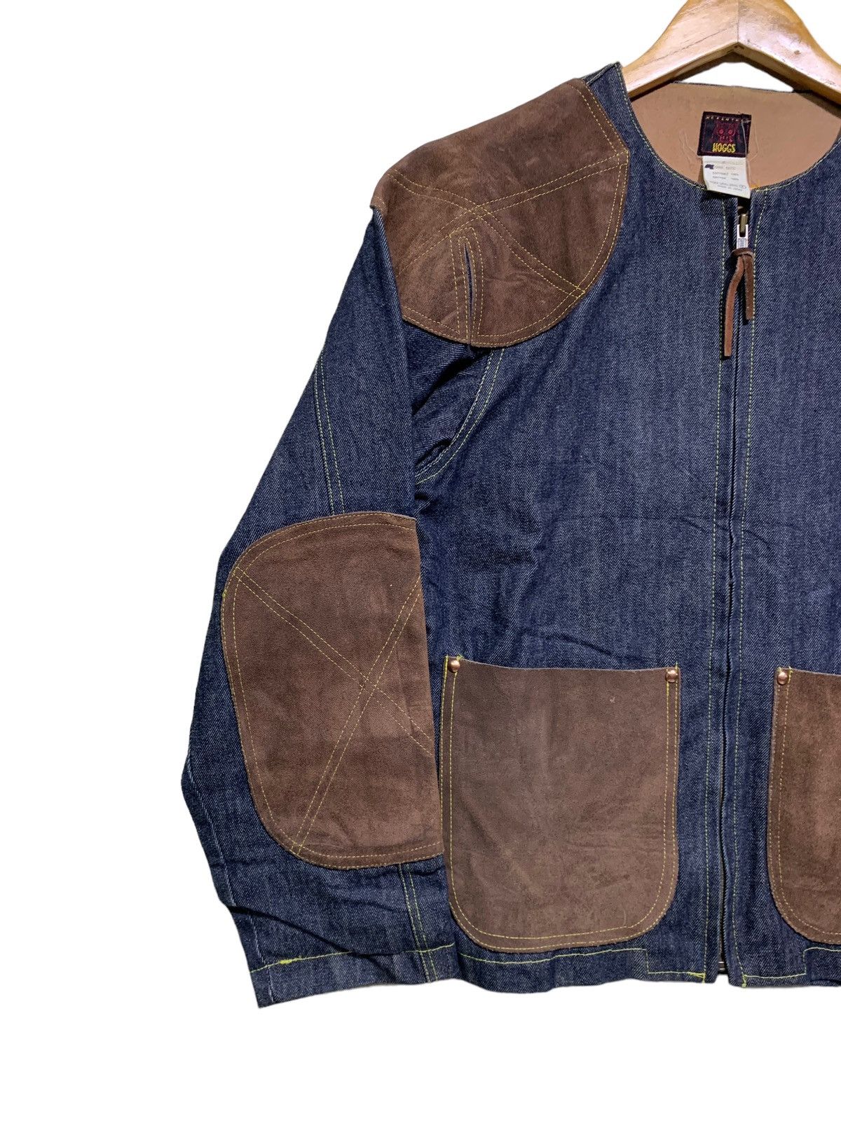 Needles 🔥NEPENTHES DENIM JACKETS WITH LEATHER PATCHWORK Size US M / EU 48-50 / 2 - 3 Thumbnail