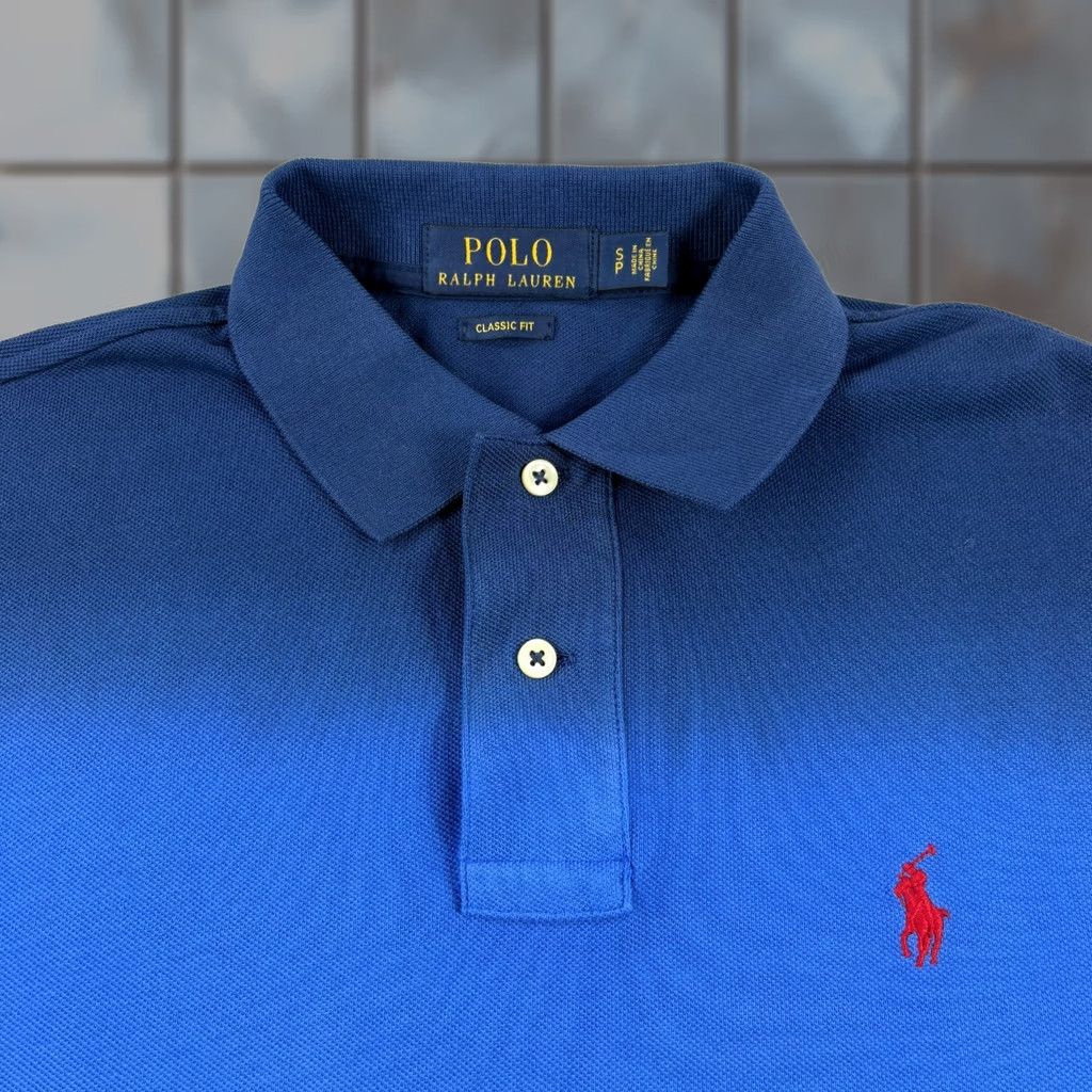 Polo Ralph Lauren Polo Ralph Lauren Shirt Mens Small Blue Ombre Polo Shirt Classic Cotton Logo Size US S / EU 44-46 / 1 - 1 Thumbnail