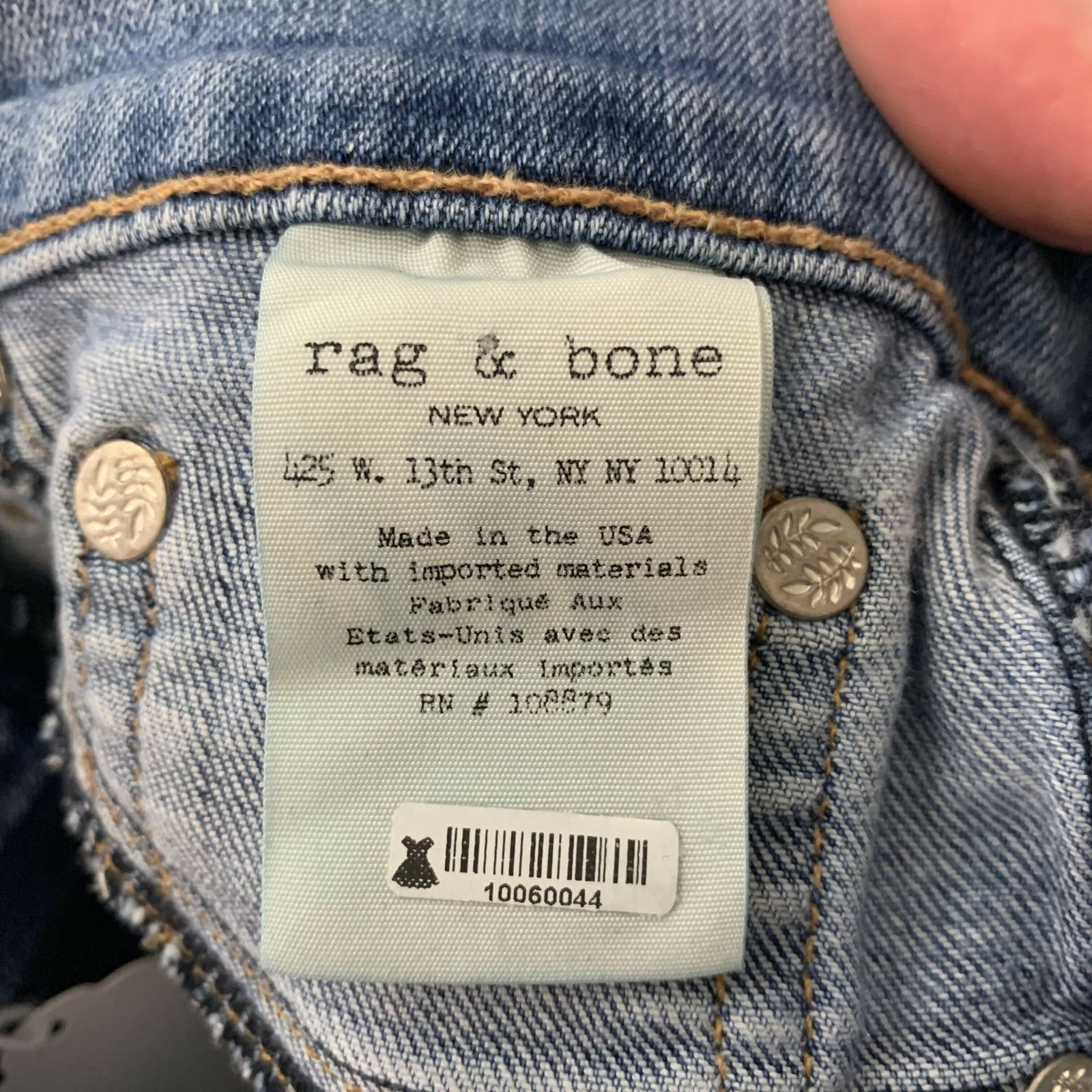 Rag & Bone Rag & Bone High-Rise Step Hem Frayed Skinny Cropped Jeans Size 28" / US 6 / IT 42 - 7 Thumbnail
