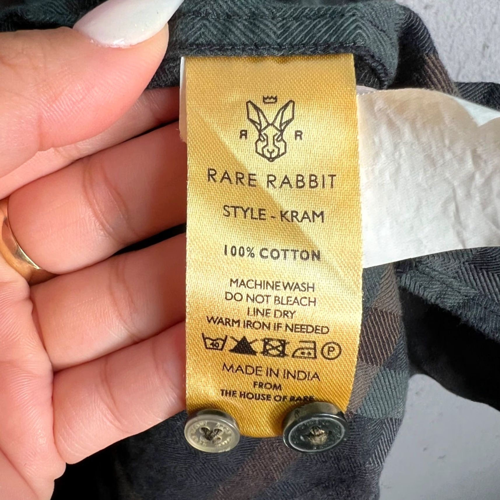 Vintage VINTAGE Rare Rabbit Shirt Mens Size S Small Plaid Cotton Long Sleeve Button-Up Gray Size US S / EU 44-46 / 1 - 4 Thumbnail