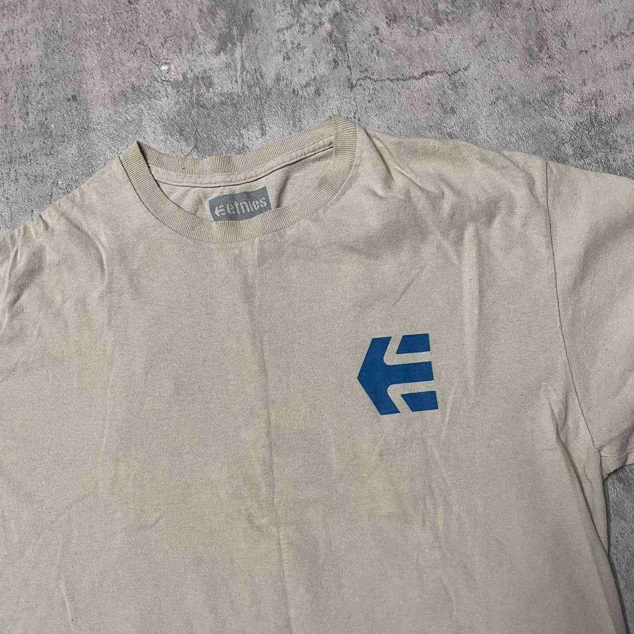 Etnies Cream and blue Etienne t-shirt Size US M / EU 48-50 / 2 - 2 Thumbnail