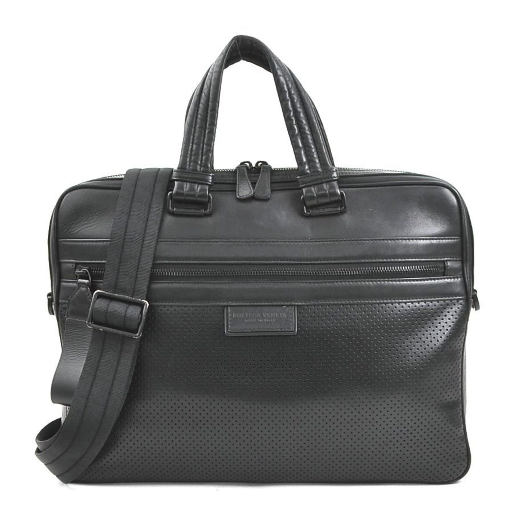 Bottega Veneta BOTTEGA VENETA Handbag Bag Leggero Leather Black Men's r10142g Size ONE SIZE - 1 Thumbnail