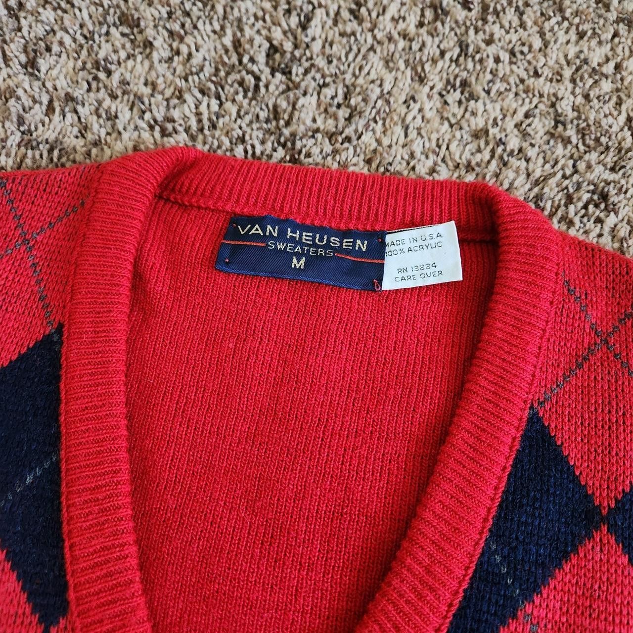 Van Heusen Vintage Plaid Knit Sweater Vest 90s Van Heusen Preppy Size US M / EU 48-50 / 2 - 2 Thumbnail
