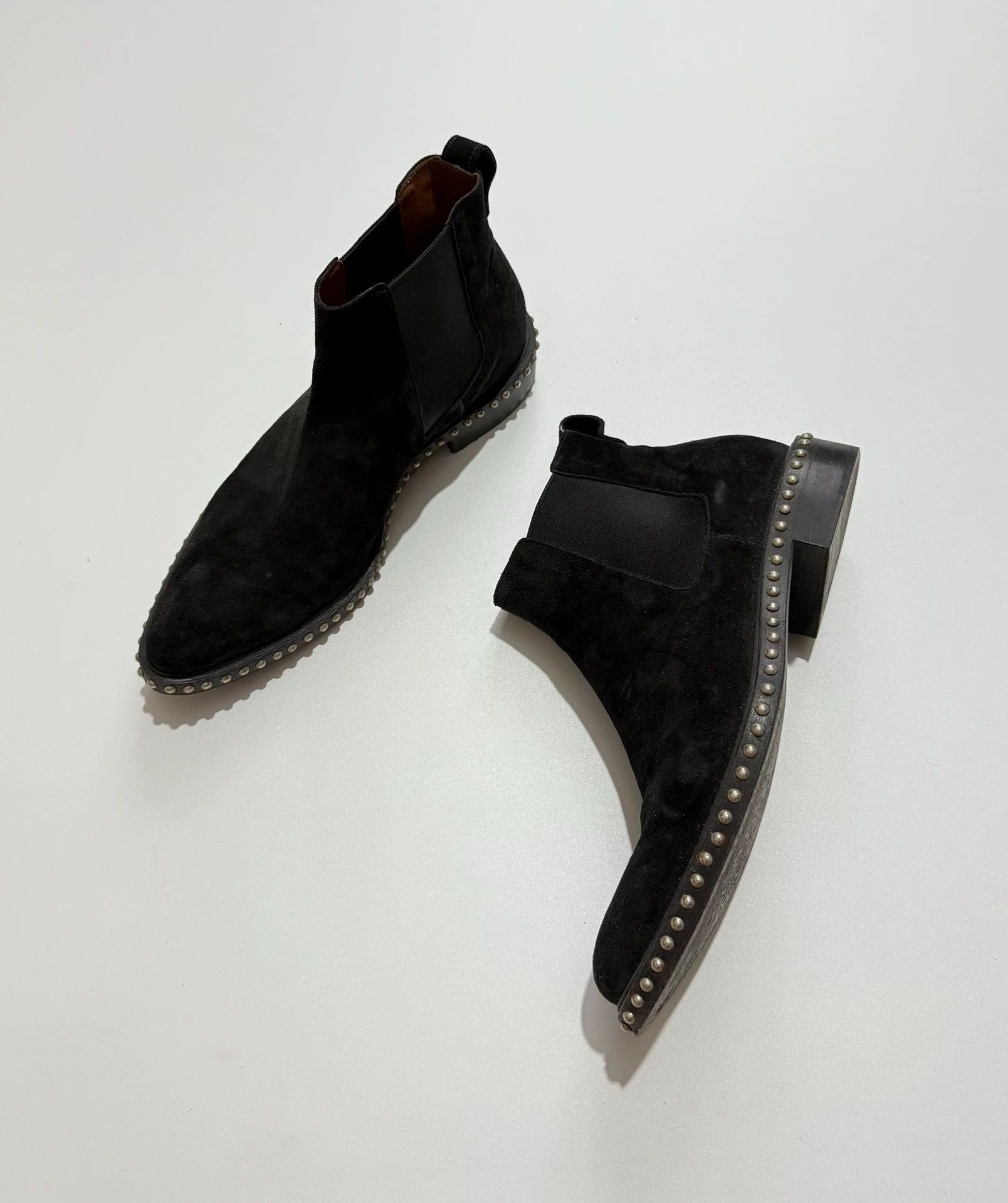 Givenchy Givenchy Black Suede Studded Chelsea Boots - Size 40 Size US 7 / EU 40 - 1 Thumbnail