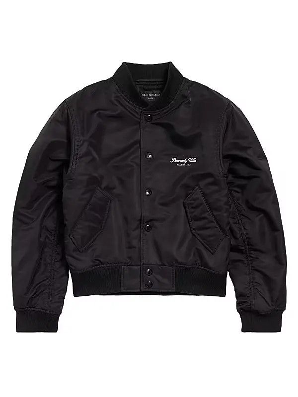 Balenciaga o1s1wg110326 Everly Hills Shrunk Varsity Jacket in Black Size US XL / EU 56 / 4 - 1 Preview