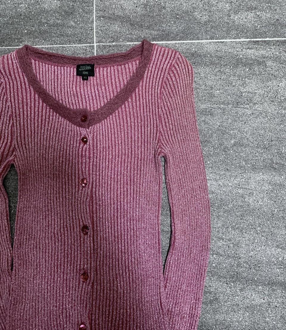 Jean Paul Gaultier Slim Ribbed Knit Cardigan Size M / US 6-8 / IT 42-44 - 5 Thumbnail