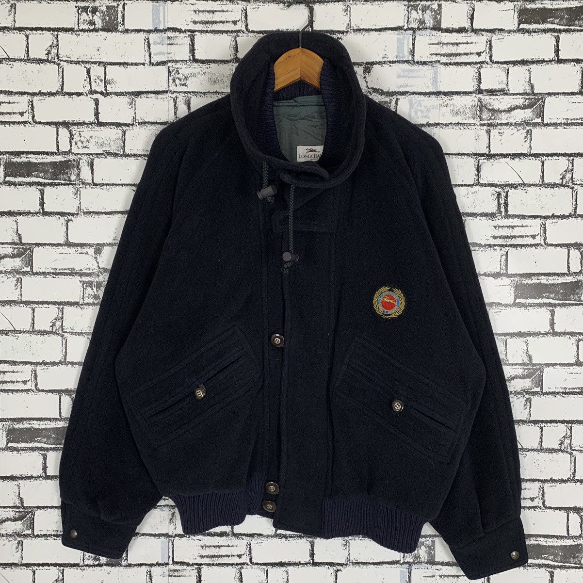 Longchamp Vintage Longchamp Paris Wool Bomber Jacket Size US M / EU 48-50 / 2 - 5 Thumbnail