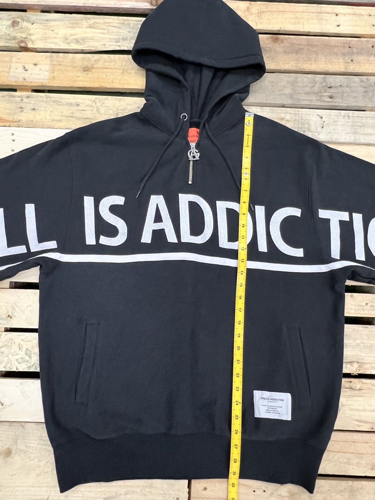 Japanese Brand GALLIS ADDICTION BIG SPELLOUT HOODIE Size US L / EU 52-54 / 3 - 4 Thumbnail