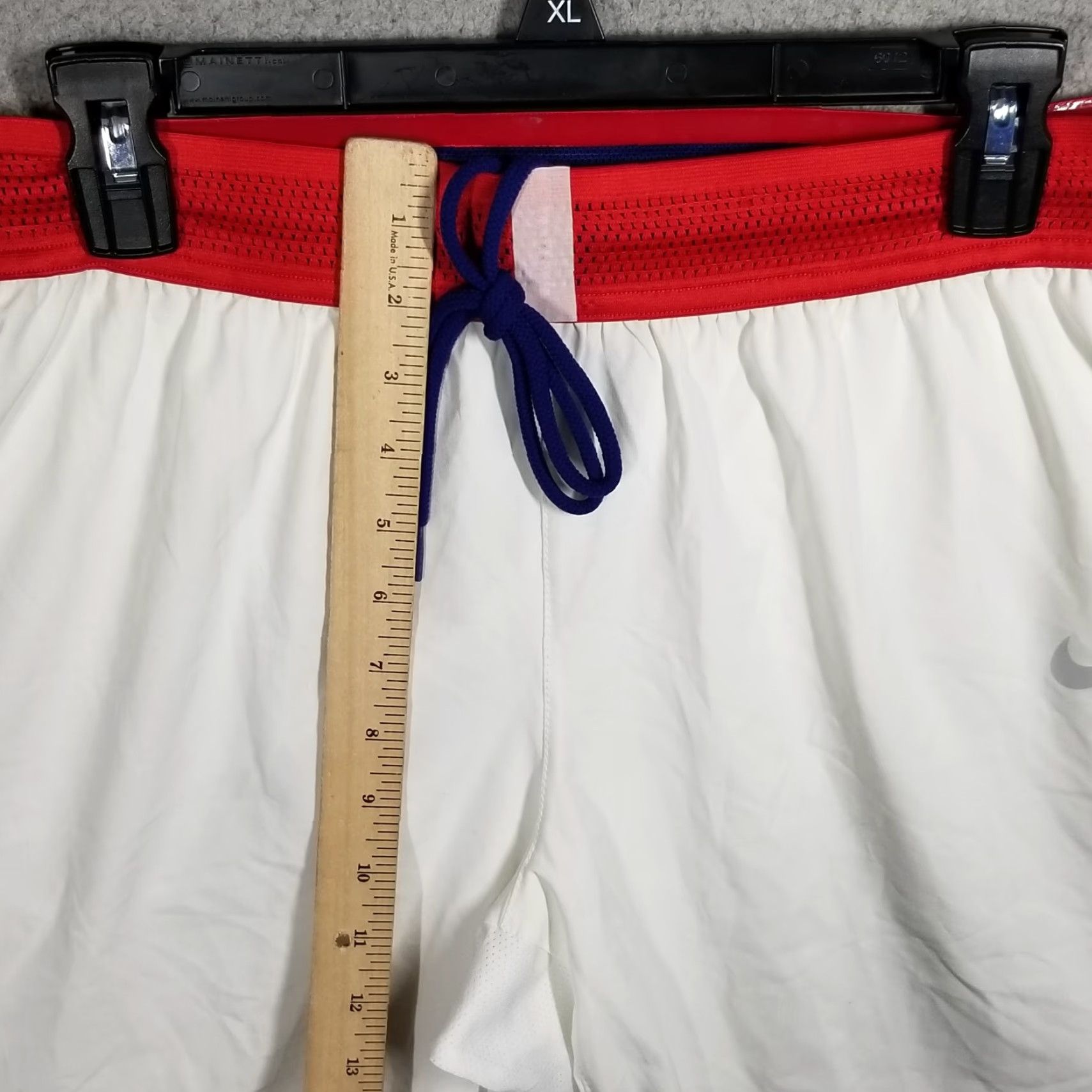 Nike Nike Mens Team Issue Basketball Shorts Made in USA Size 34 Length 34 In Waist 34 In New Color White 100% Polyester Cotton Jersey Regular Size US 34 / EU 50 - 6 Thumbnail
