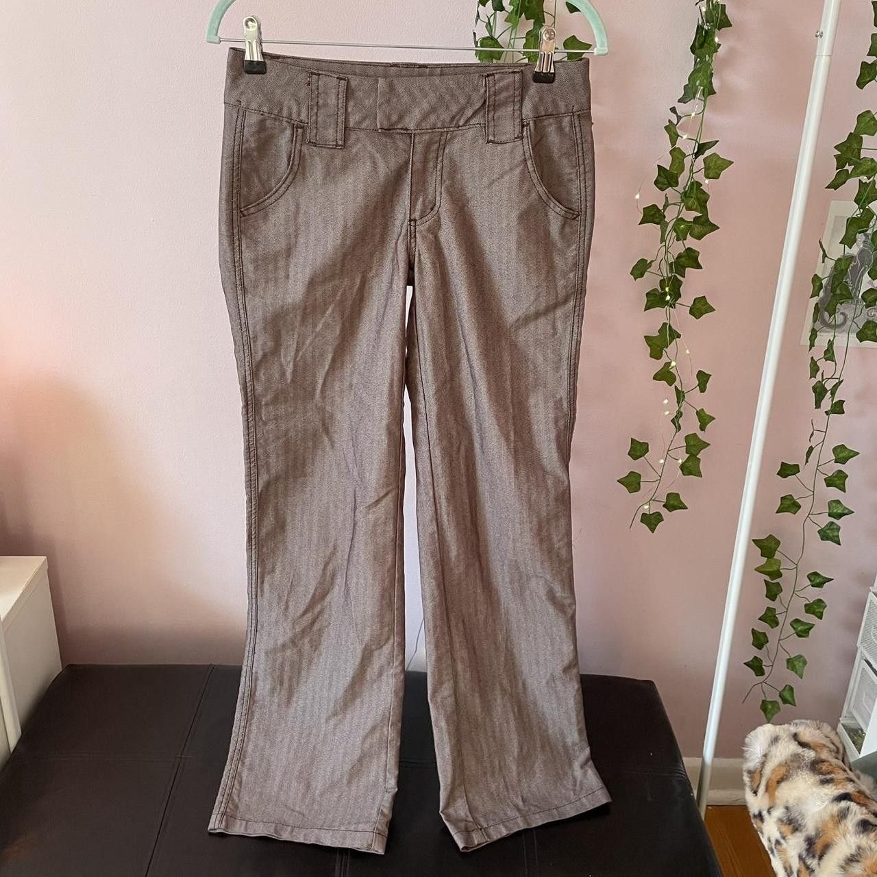 B.U.M Equipment Y2K Brown Pin Stripe Pants Size 27" / US 4 / IT 40 - 4 Thumbnail