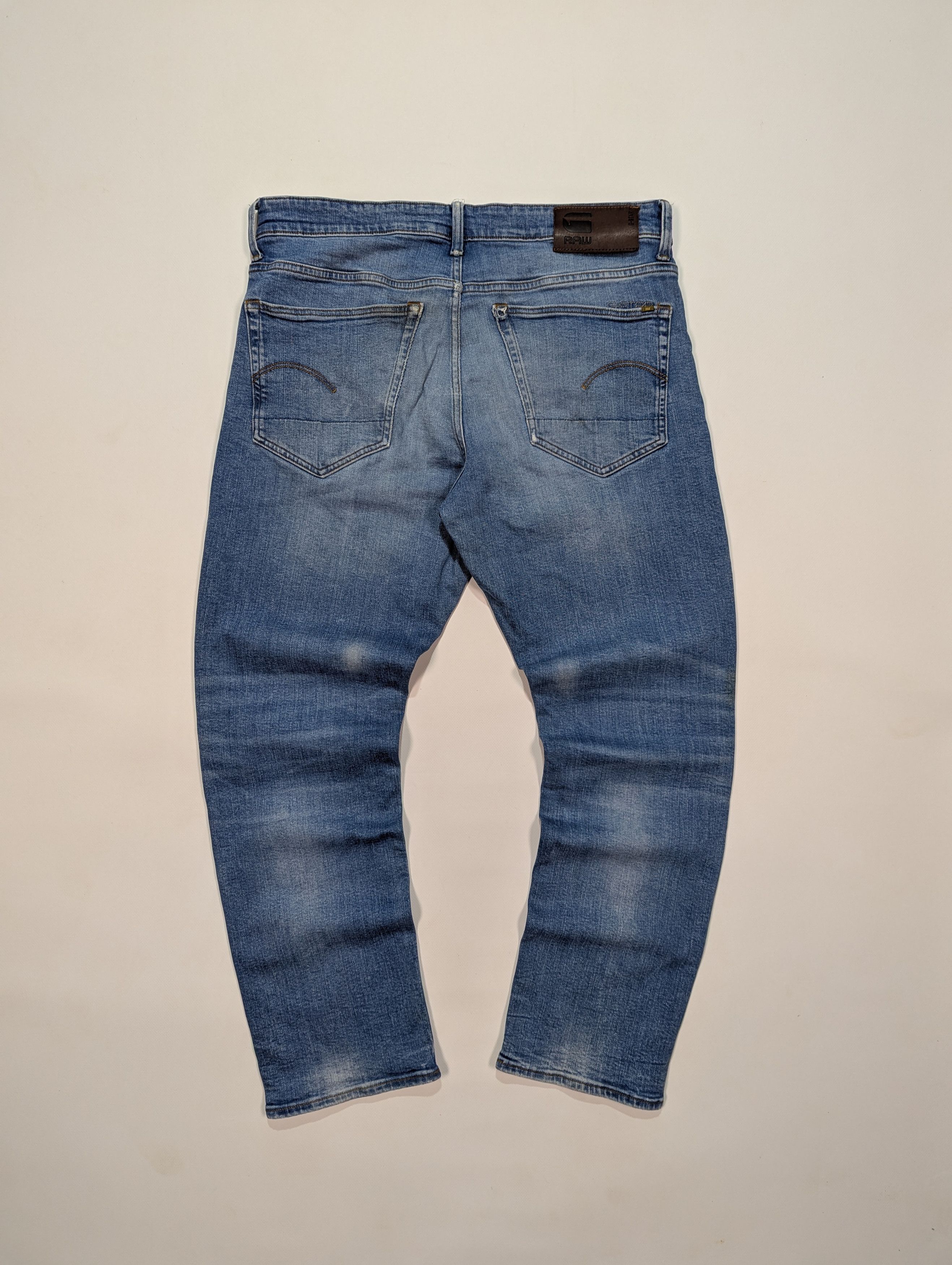 G-Star G - Star RAW 3301 Men's Straight Light Blue Distressed Jeans Size US 34 / EU 50 - 5 Thumbnail