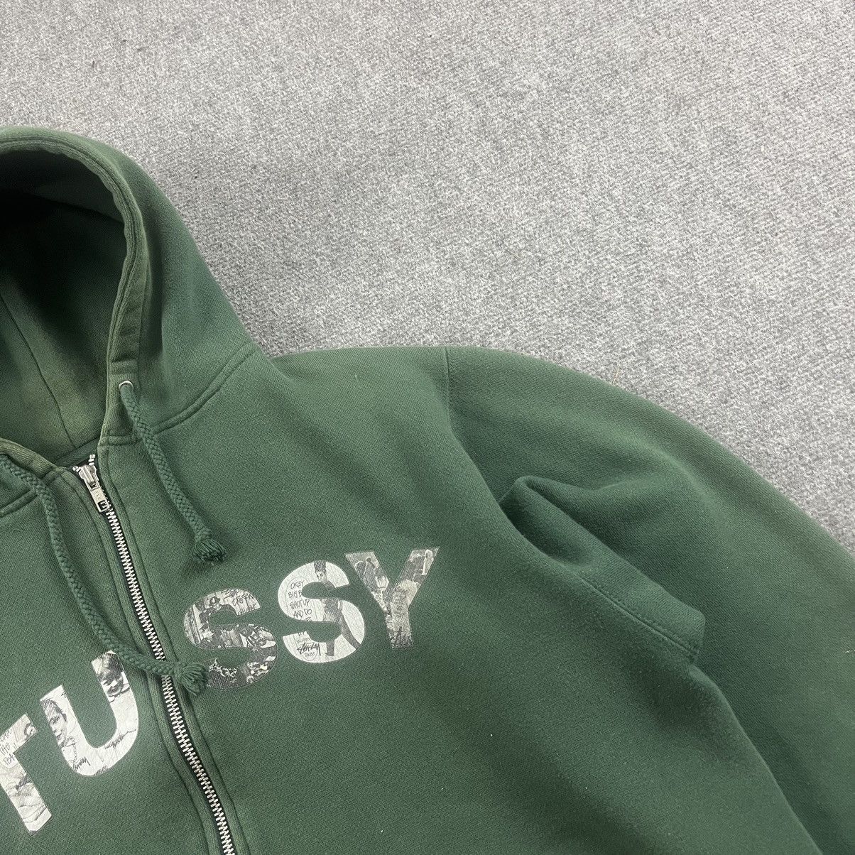 Other Vintage Stussy Spellout Zipper Hoodie Jacket Size US L / EU 52-54 / 3 - 4 Thumbnail