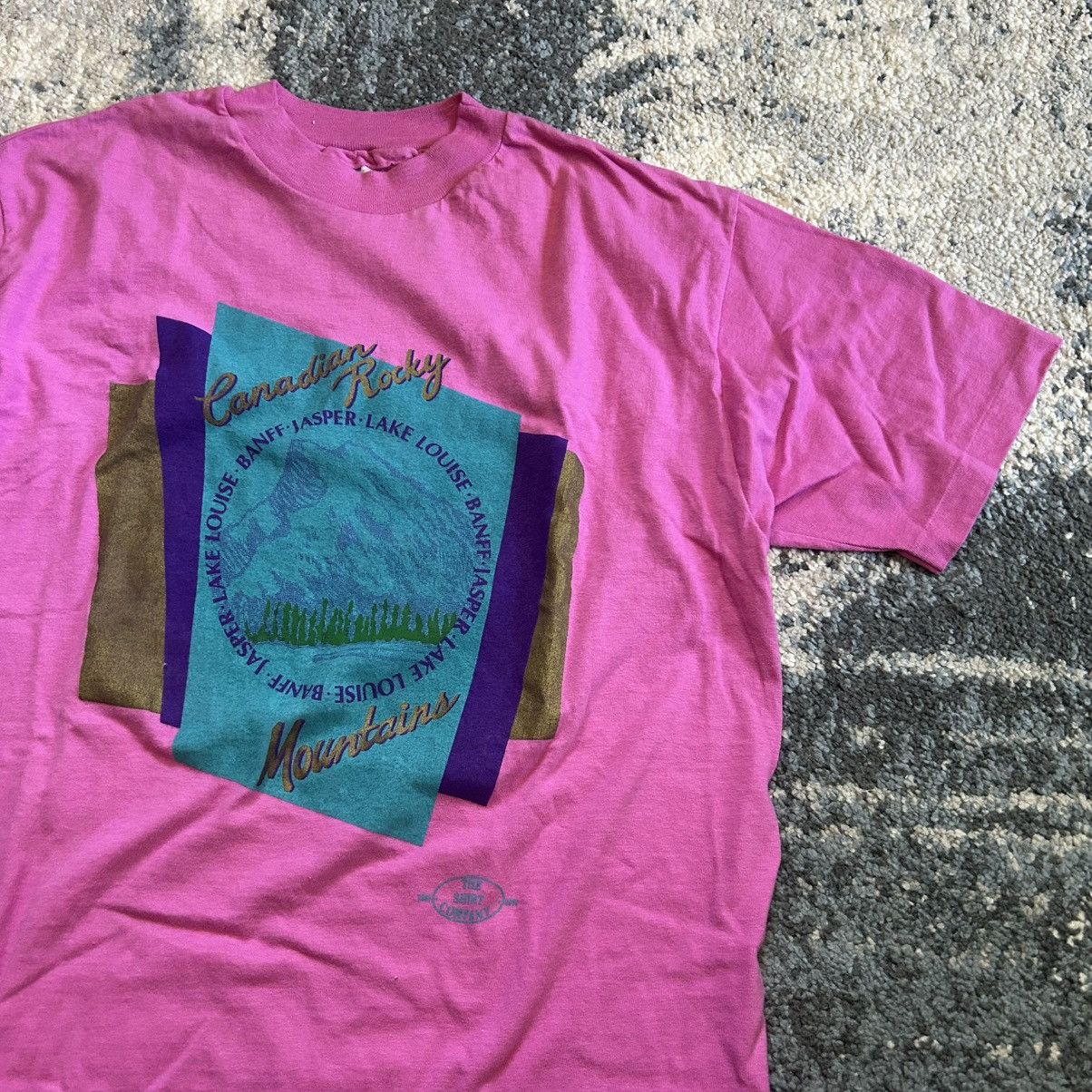 Vintage single stitch 80s Canadian Rockies Banff Jasper Lake Louise Size L / US 10 / IT 46 - 3 Thumbnail