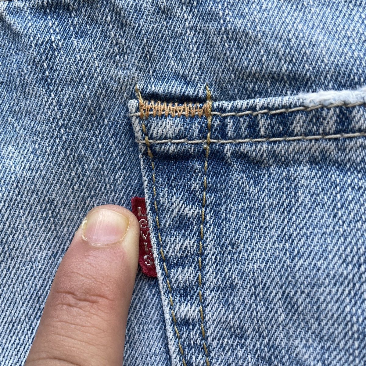Jean × Levi's × Vintage Vintage Levi’s 502 Light Wash Distressed Jeans Pants Faded Size US 36 / EU 52 - 10 Thumbnail