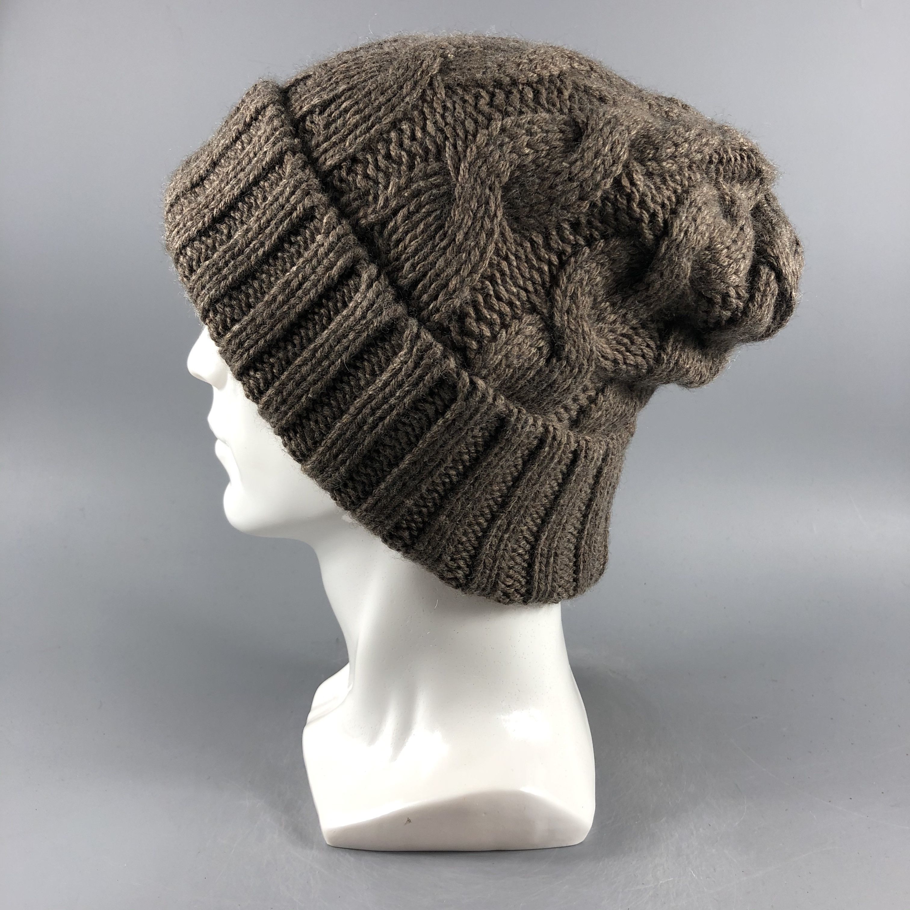 Other × Vintage Green Label Relaxing Knit Beanie Snow Hat Snow Cap -D381 Size ONE SIZE - 1 Thumbnail