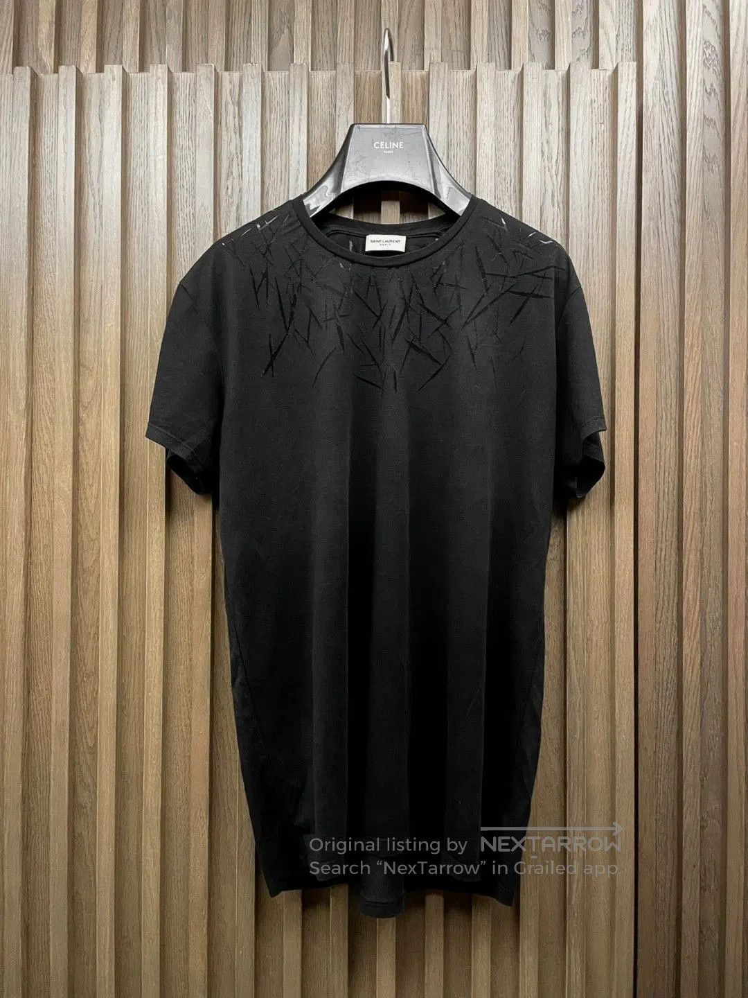 Saint Laurent Paris Black Short Sleeve Shirt with Abstract Pattern. Size US M / EU 48-50 / 2 - 1 Thumbnail