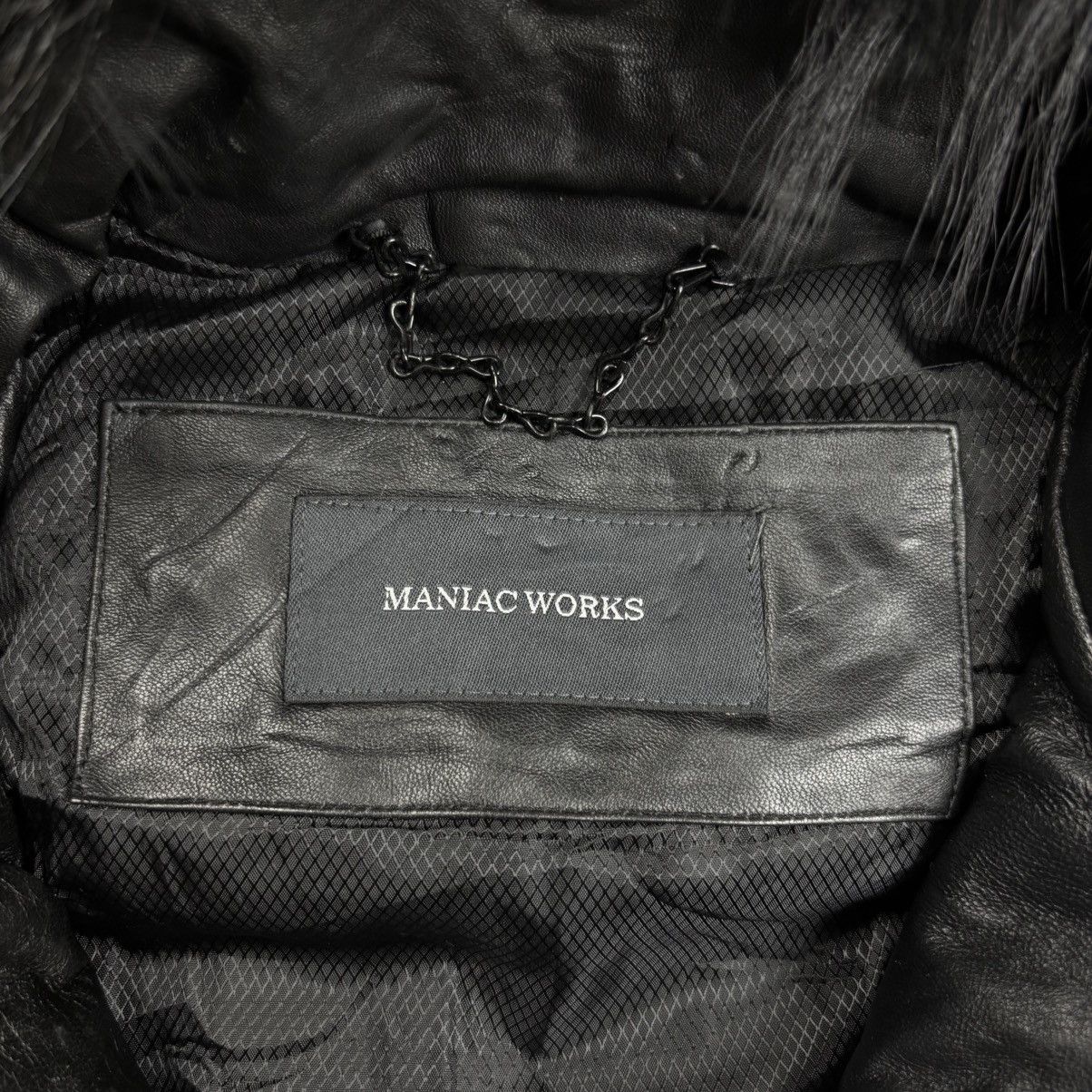 Yasuyuki Ishii 2000s Maniac Works - Fur Hoodie Leather Rider Jacket Size US M / EU 48-50 / 2 - 13 Thumbnail