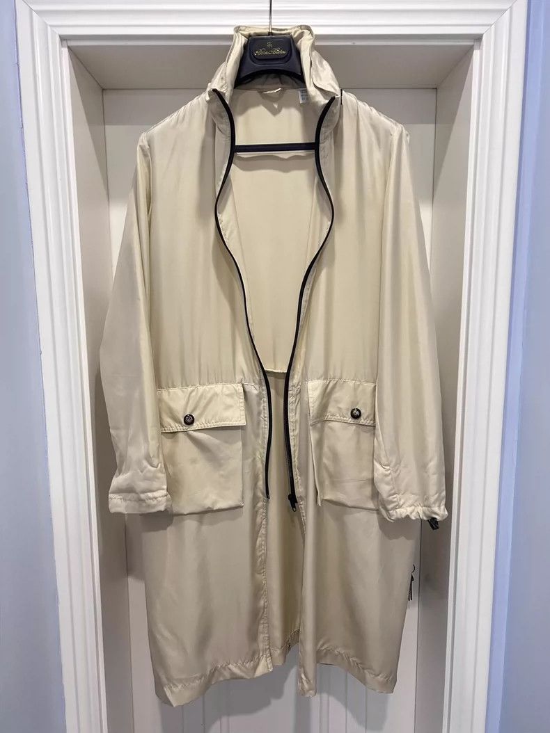 Loro Piana LORO PIANA Silk trench coat jacket sun shirt skin clothes Size US L / EU 52-54 / 3 - 3 Thumbnail
