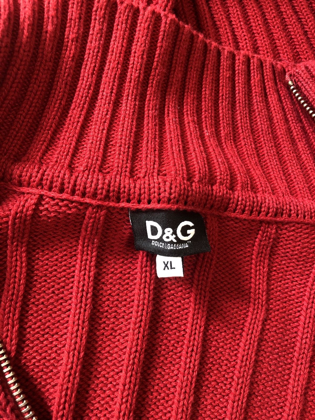 Designer × Dolce & Gabbana × Vintage Dolce & Gabbana Vintage Knit Zip Sweater Size US XL / EU 56 / 4 - 12 Thumbnail