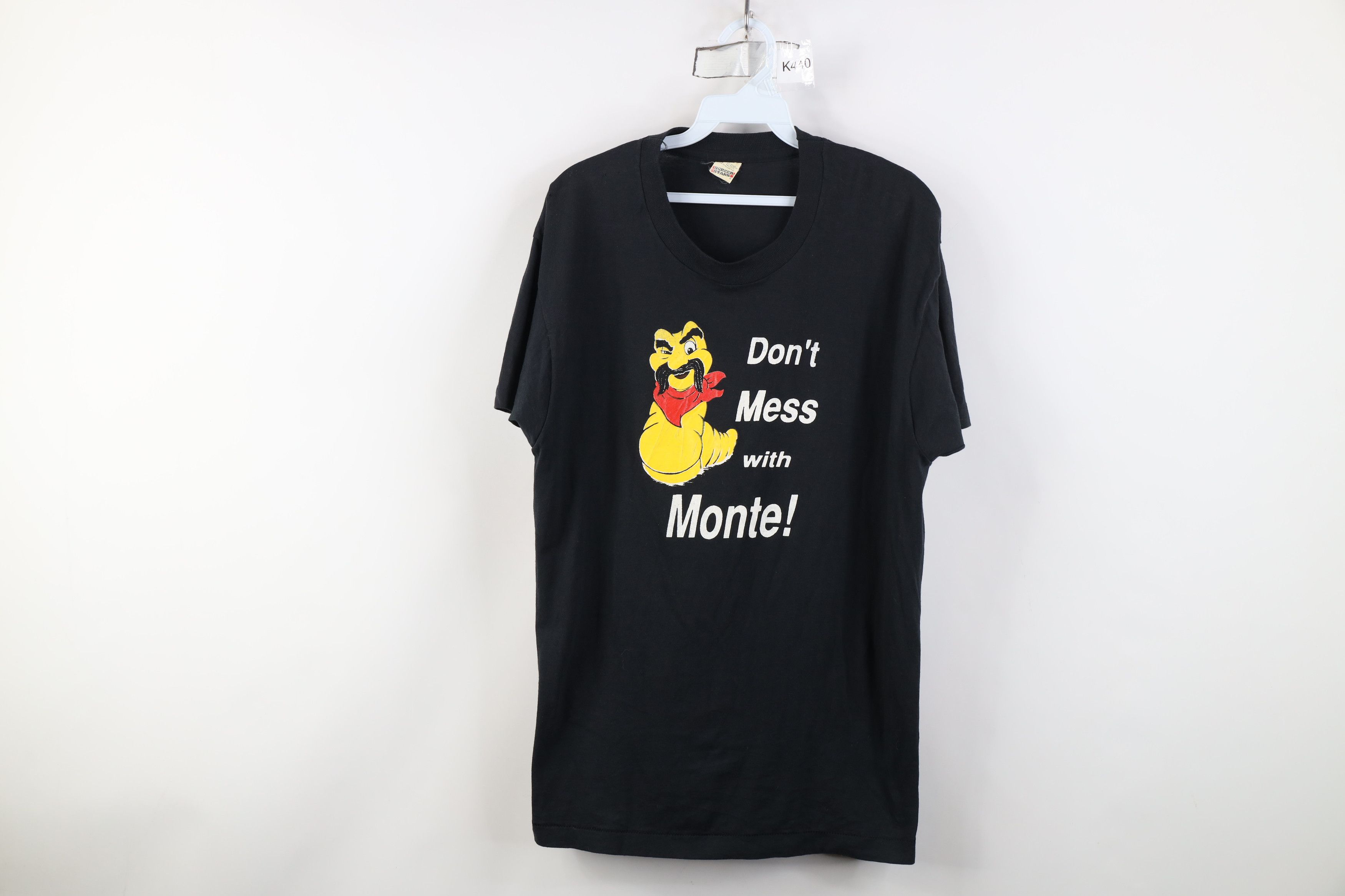 Vintage Vintage 80s 90s Alban Mezcal Tequila Worm T-Shirt Black USA Size US L / EU 52-54 / 3 - 1 Thumbnail