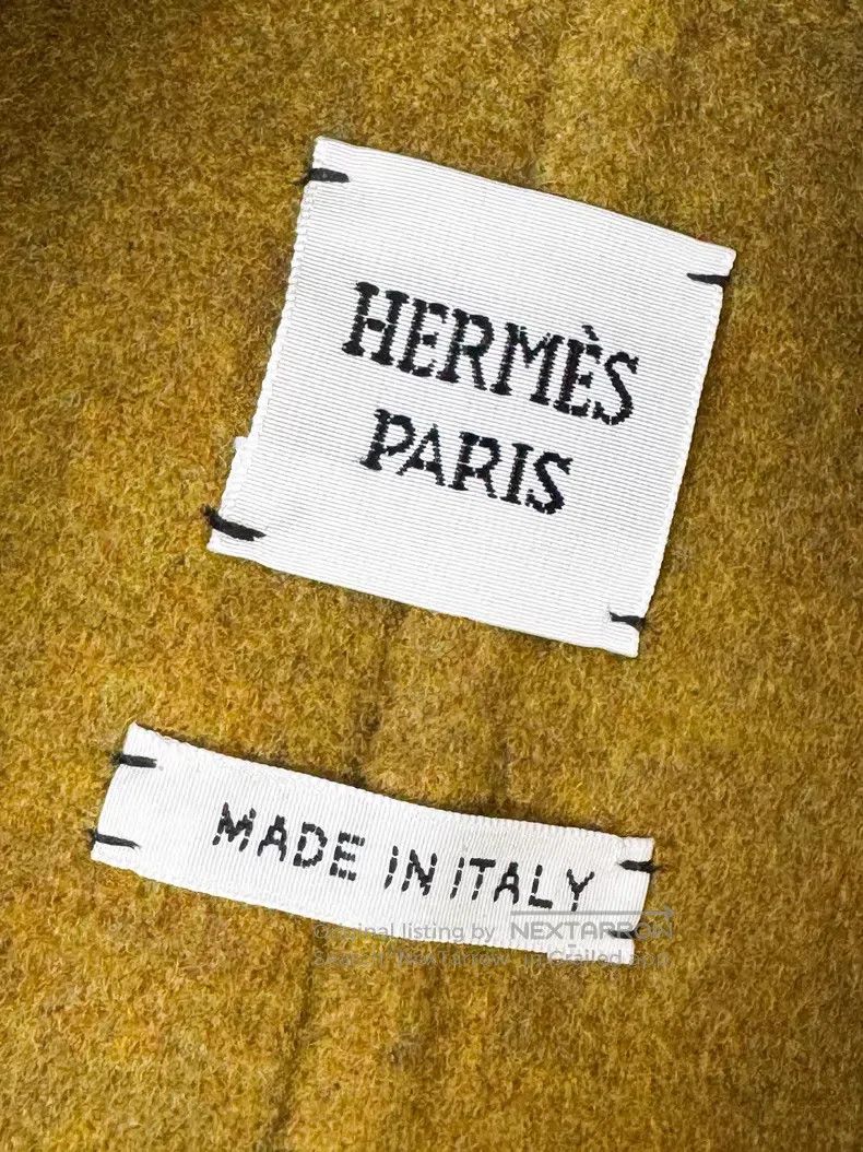 Hermes Hermes Maple Green Collar Long Cashmere Coat with Belt Size XXS / US 00 / IT 34 - 3 Thumbnail