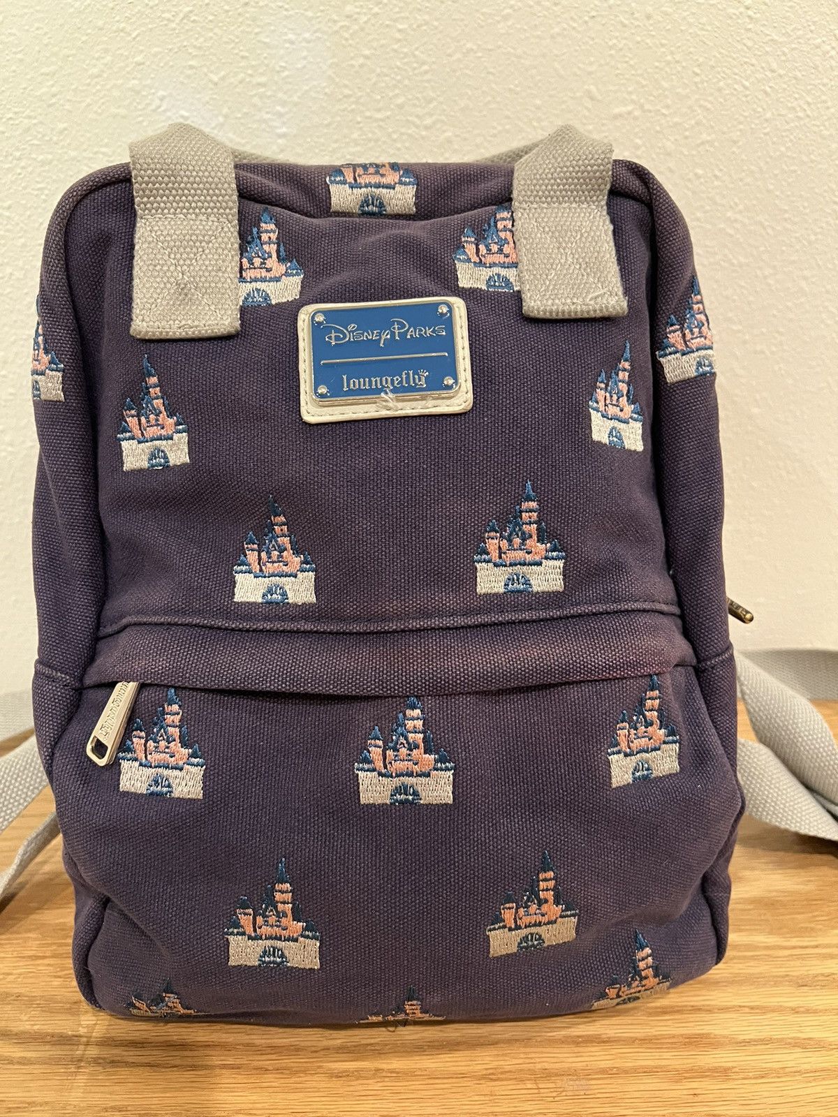 Disney Retired Disney Parks Loungefly Castle Canvas Backpack Size ONE SIZE - 2 Thumbnail